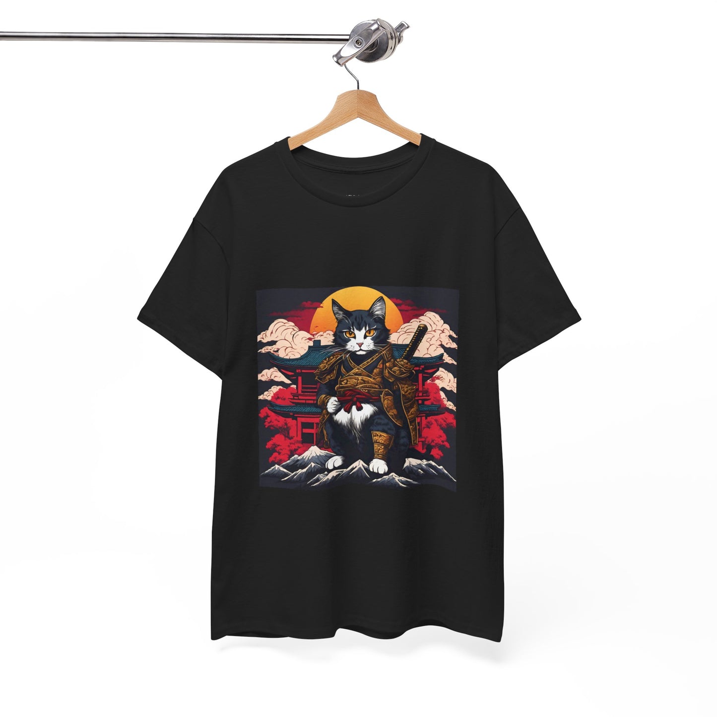 Samurai Cat Cartoon Anime - Flashlander Gym Shirt