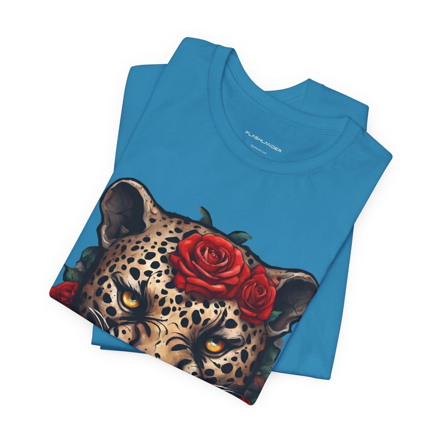 Jaguar Flames and Roses Graphic Tee Flashlander