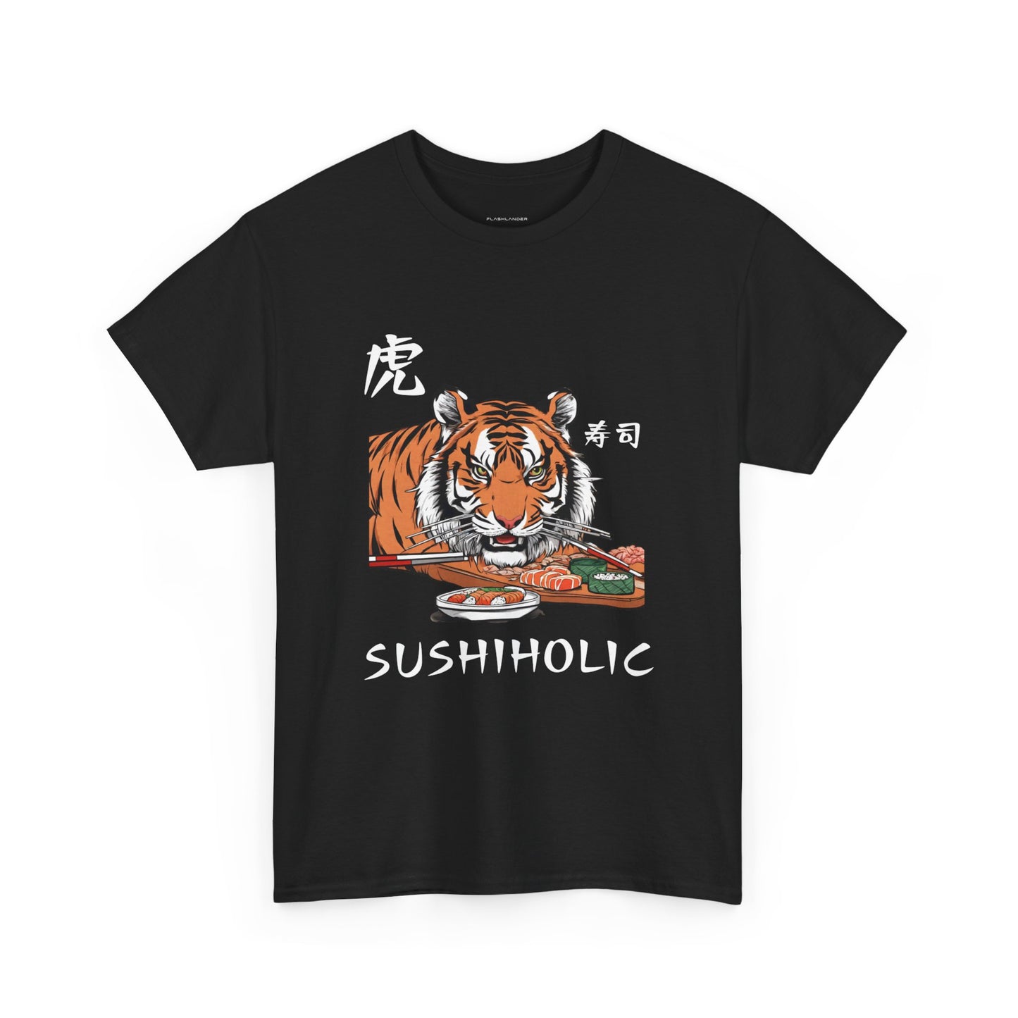 Tiger Sushi Lovers Sushiholic Graphic Tee Flashlander