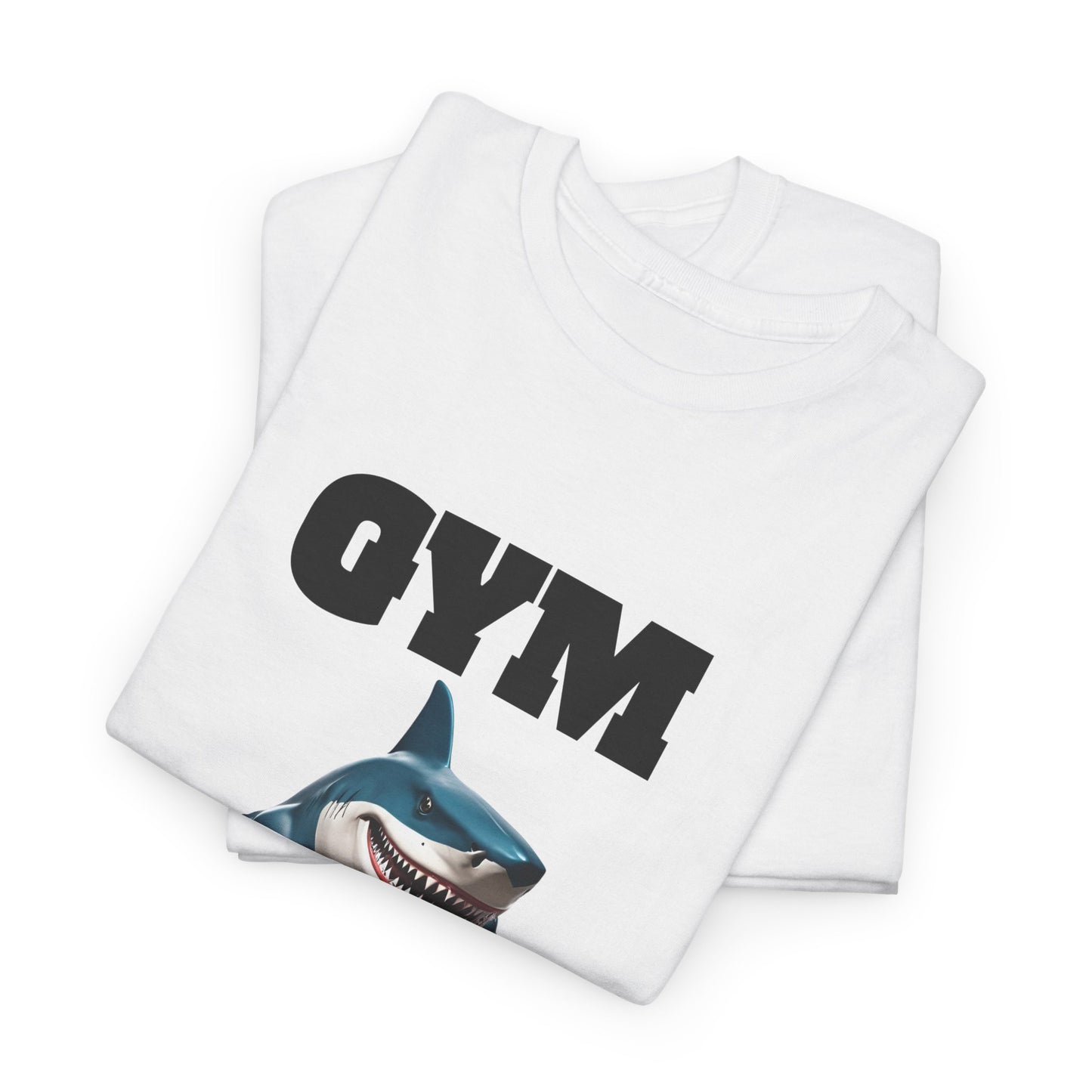 Gym Shark Performance Shirt Flashlander Cotton Unisex Charcoal Black Graphic Tee