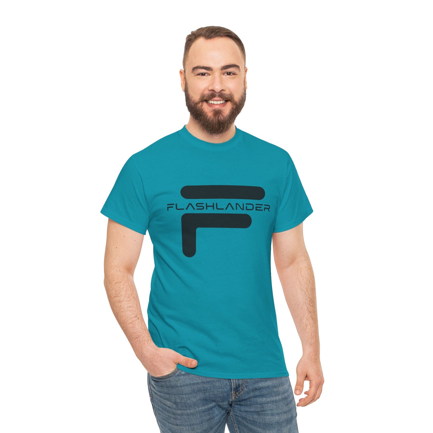 Flashlander with Iconic Crossed Logo Design Gym Shirt