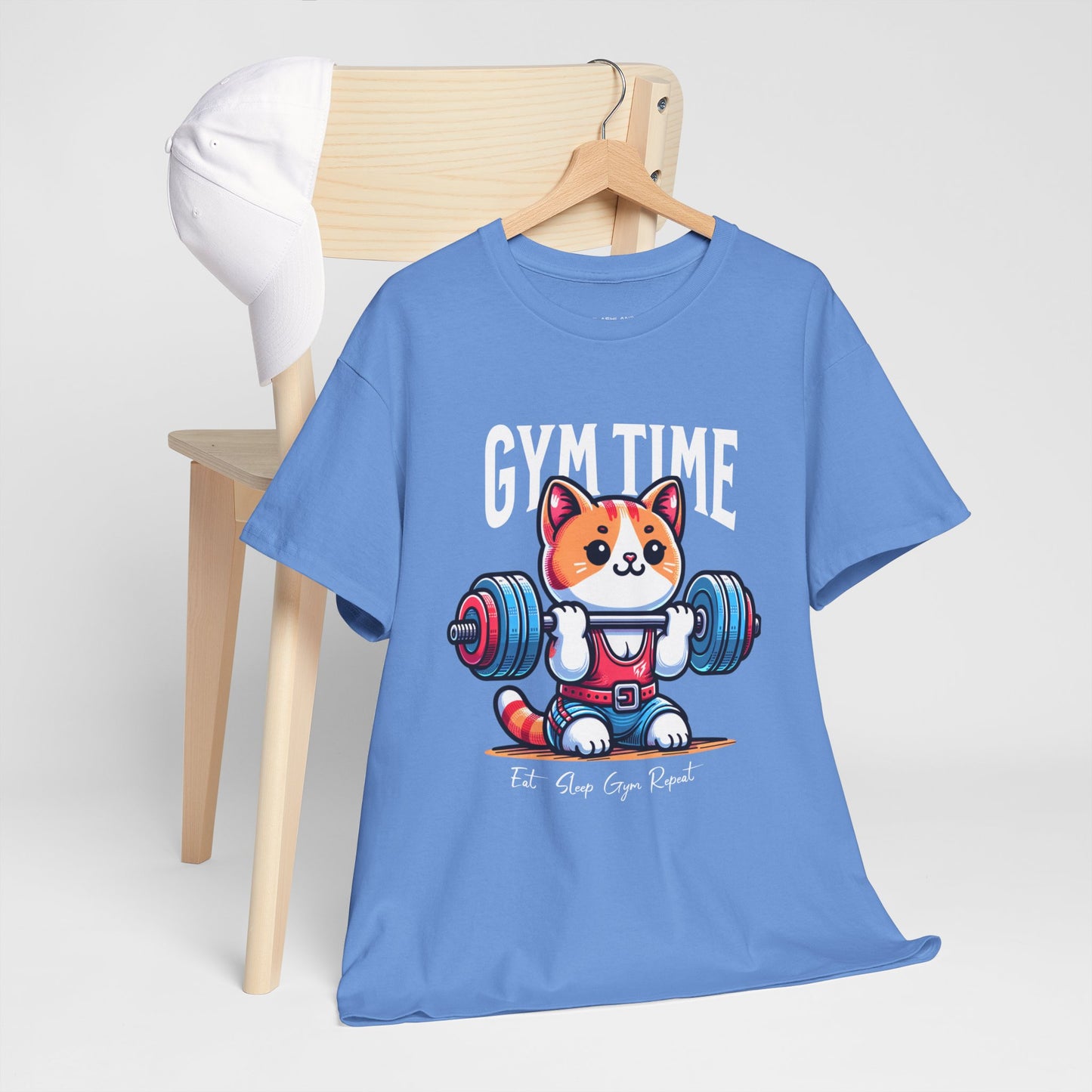 Cute Cat Gym Time Shirt Flashlander Graphic Tee