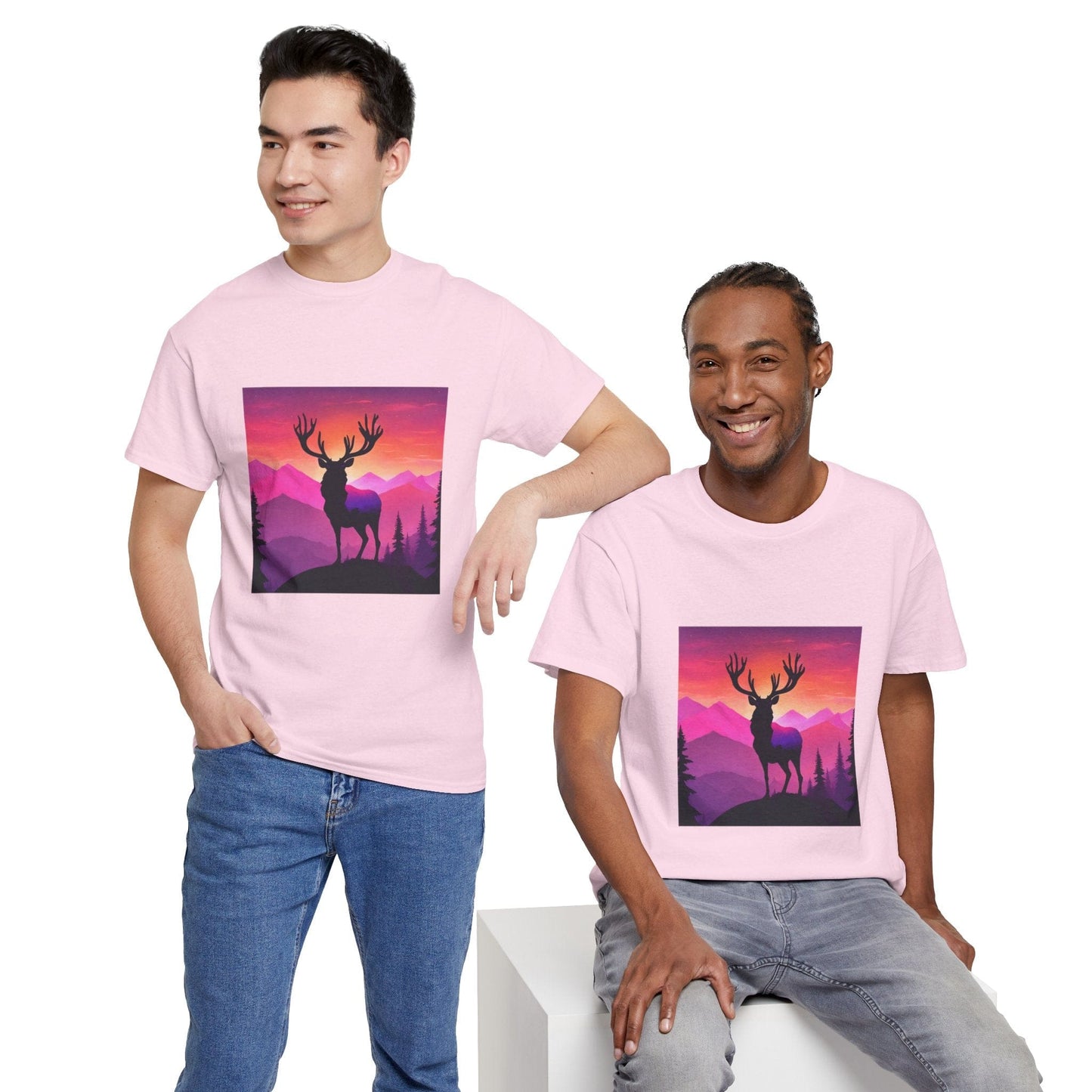 Deer Majestic Sunset Flashlander Gym Shirt