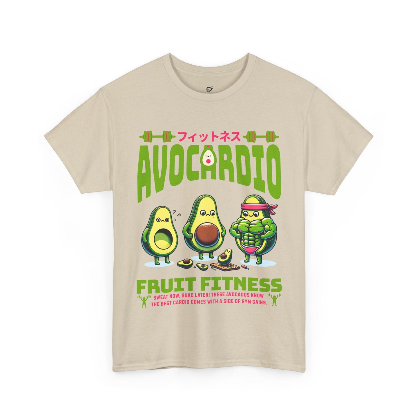 Avocardio Active Gym Shirt Avocado Fitness Graphic Tee