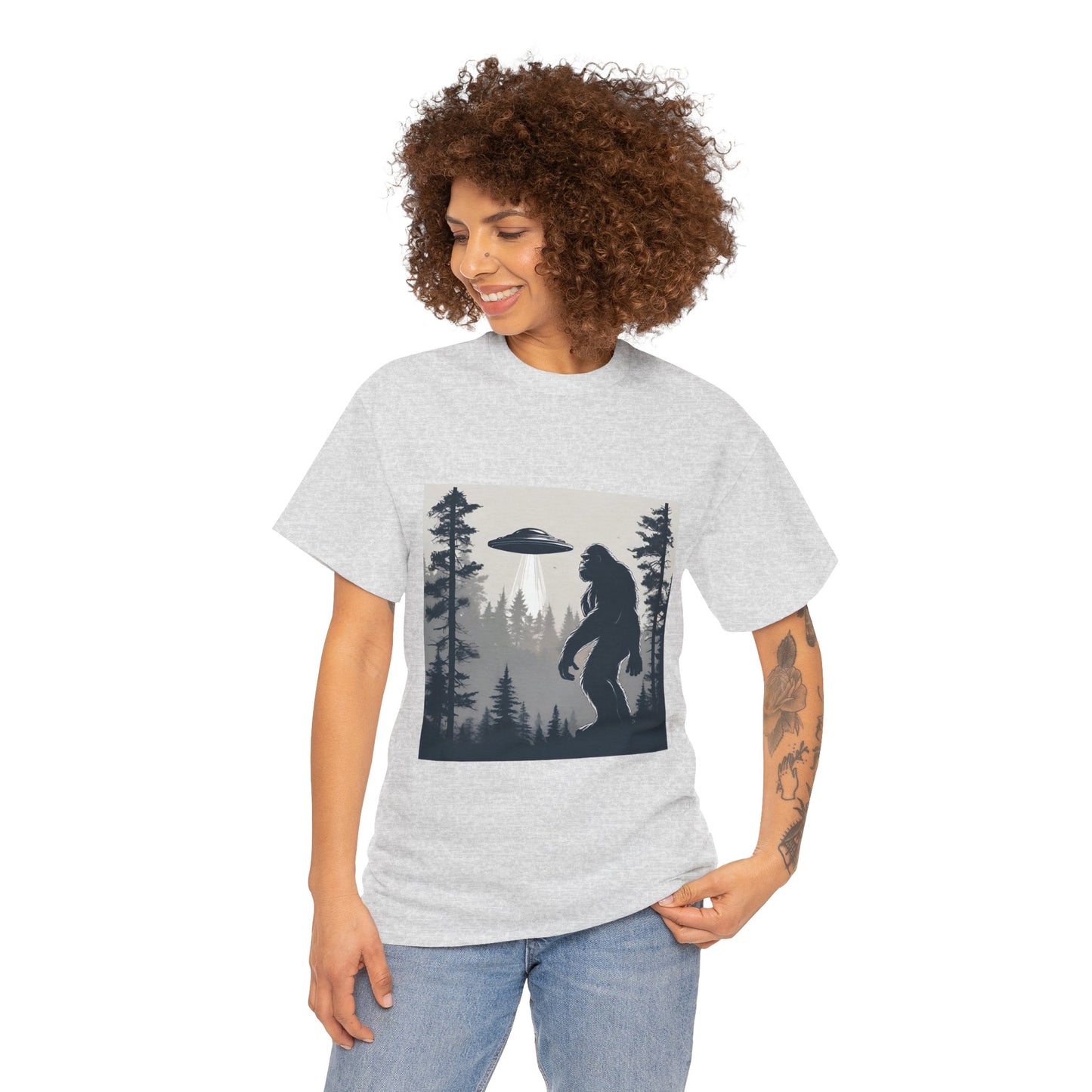 Sasquatch rencontre Bigfoot et OVNI - T-shirt de sport Flashlander