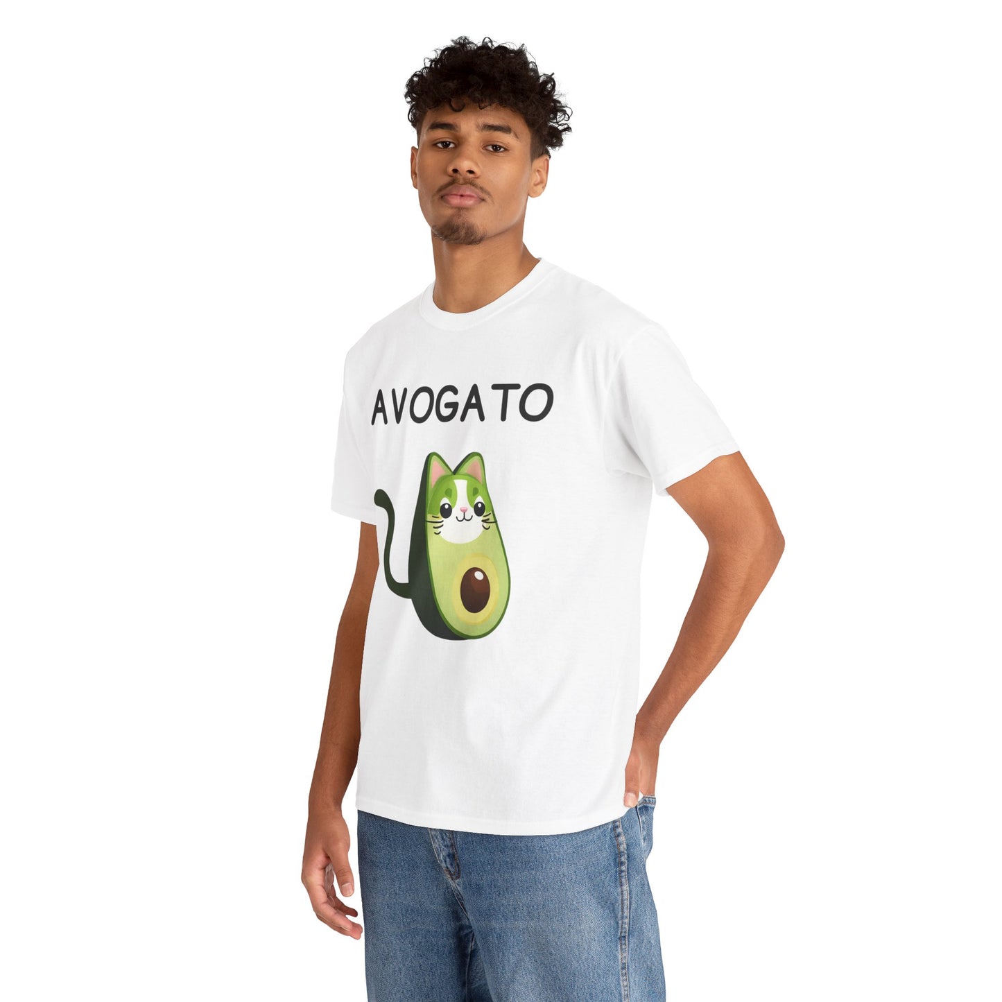 Avogato Funny Avocado Cat Face - Flashlander Gym Shirt