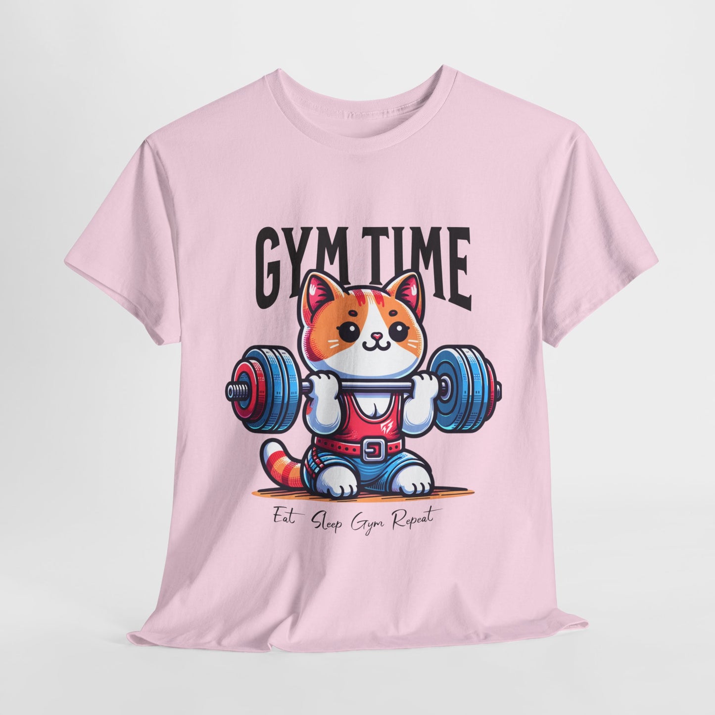 Cute Cat Gym Time Shirt Flashlander Graphic Tee