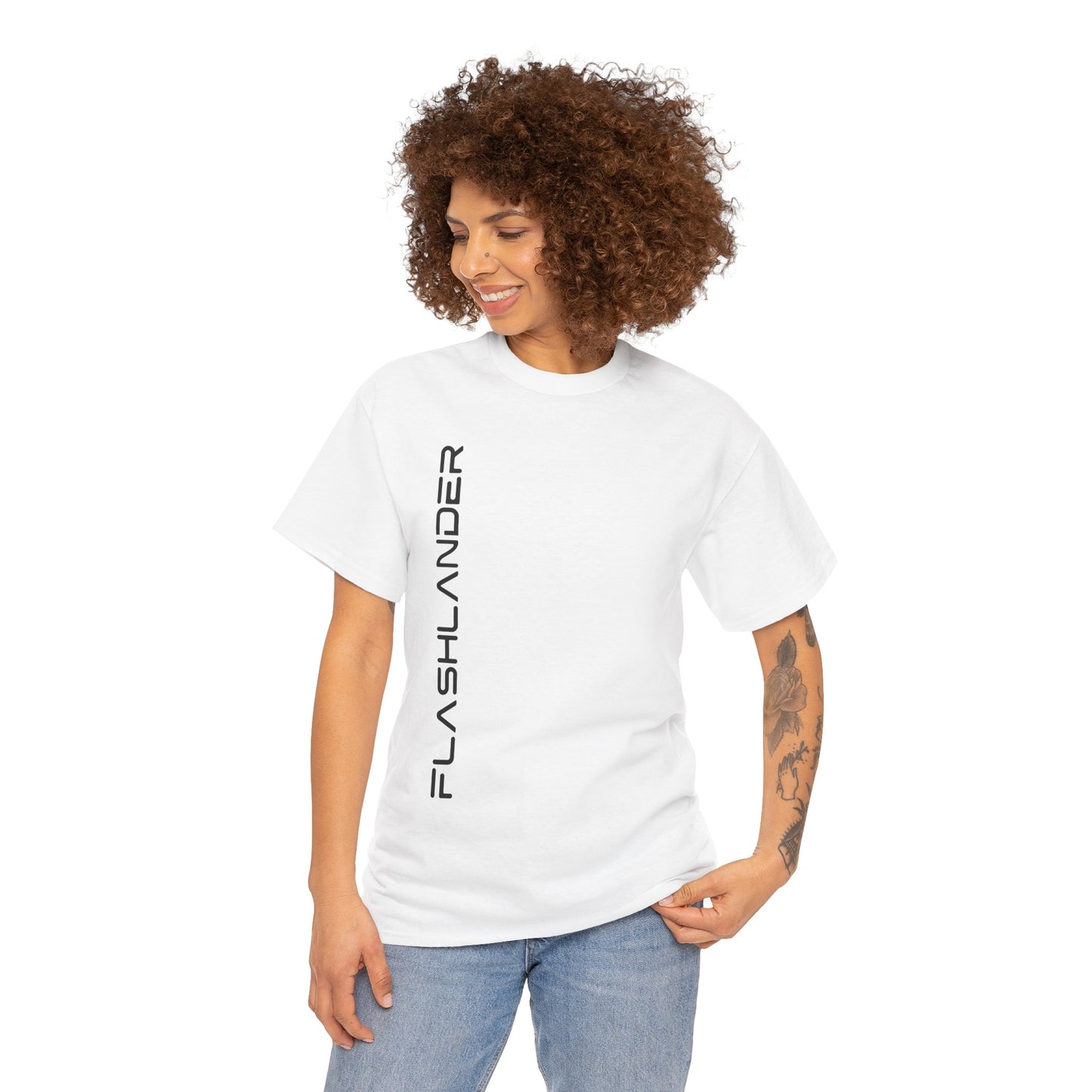 Sleek Signature Flashlander Logo Right Side Gym T-Shirt