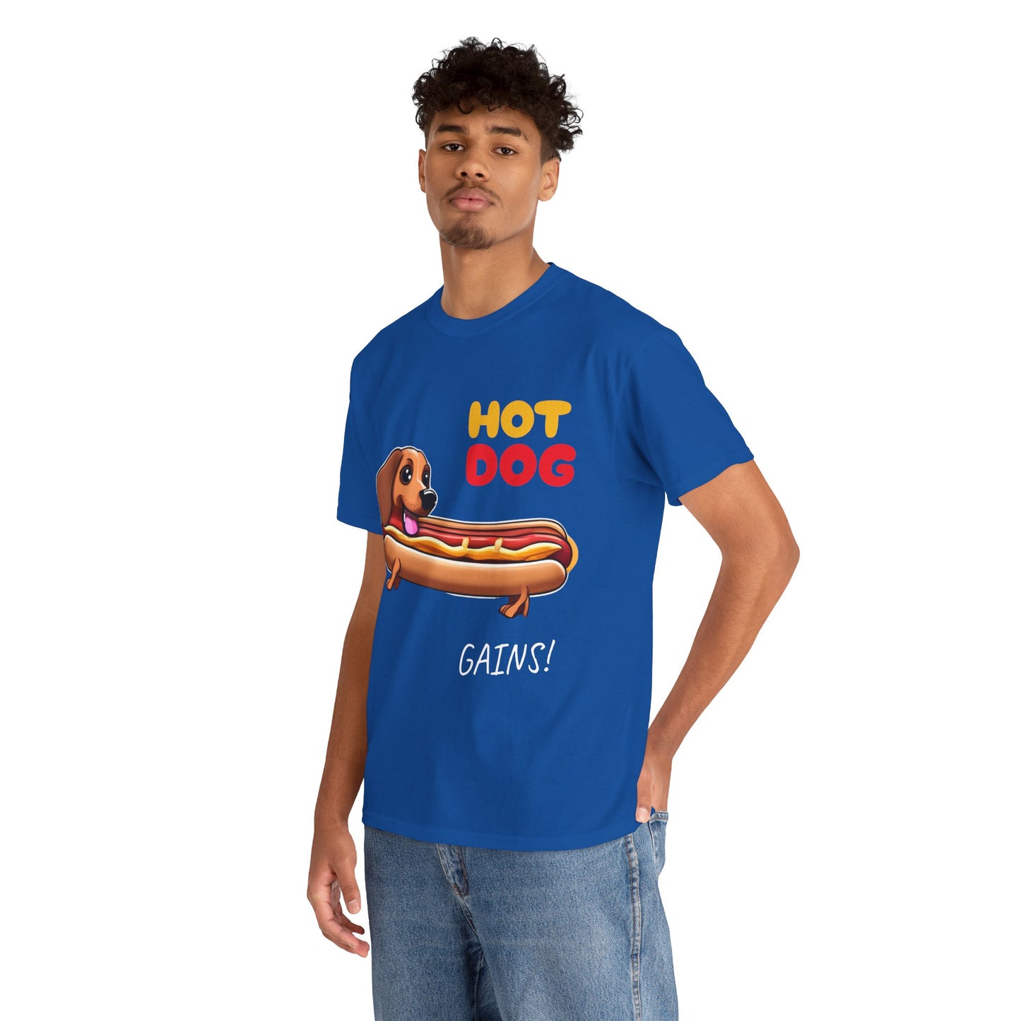 Hot Dog Gains Dachshund Dog - Flashlander Gym Shirt