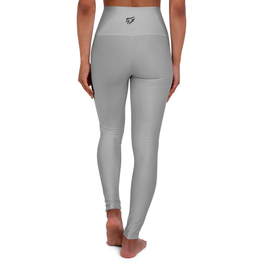 Flashlander Sportswear Zen High Waisted Yoga Leggings Light Grey (AOP) B