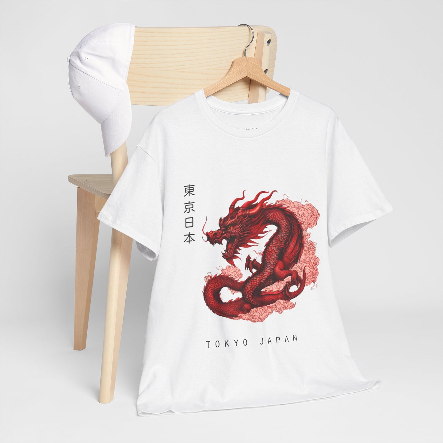 Red Dragon with Custom Japanese Name - Flashlander Gym Shirt