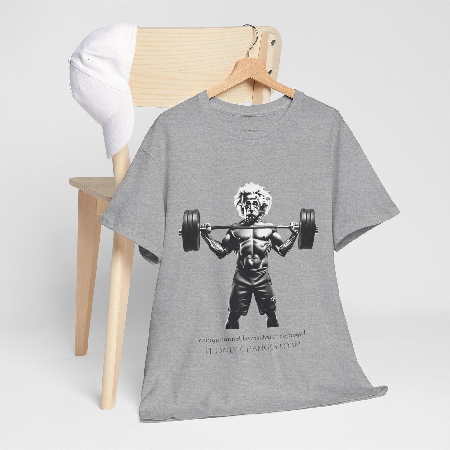 Camiseta de culturista Albert Einstein: la energía de Flashlander no se puede crear ni destruir, solo cambia de forma. Camiseta gráfica con cita