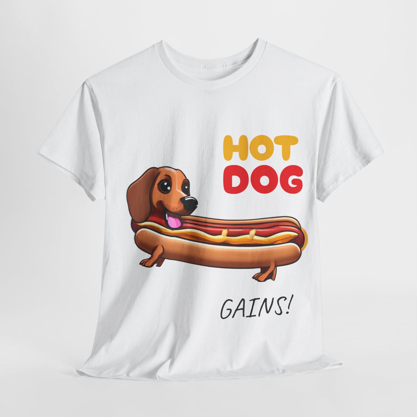 Hot Dog Gains Dachshund Dog - Flashlander Gym Shirt