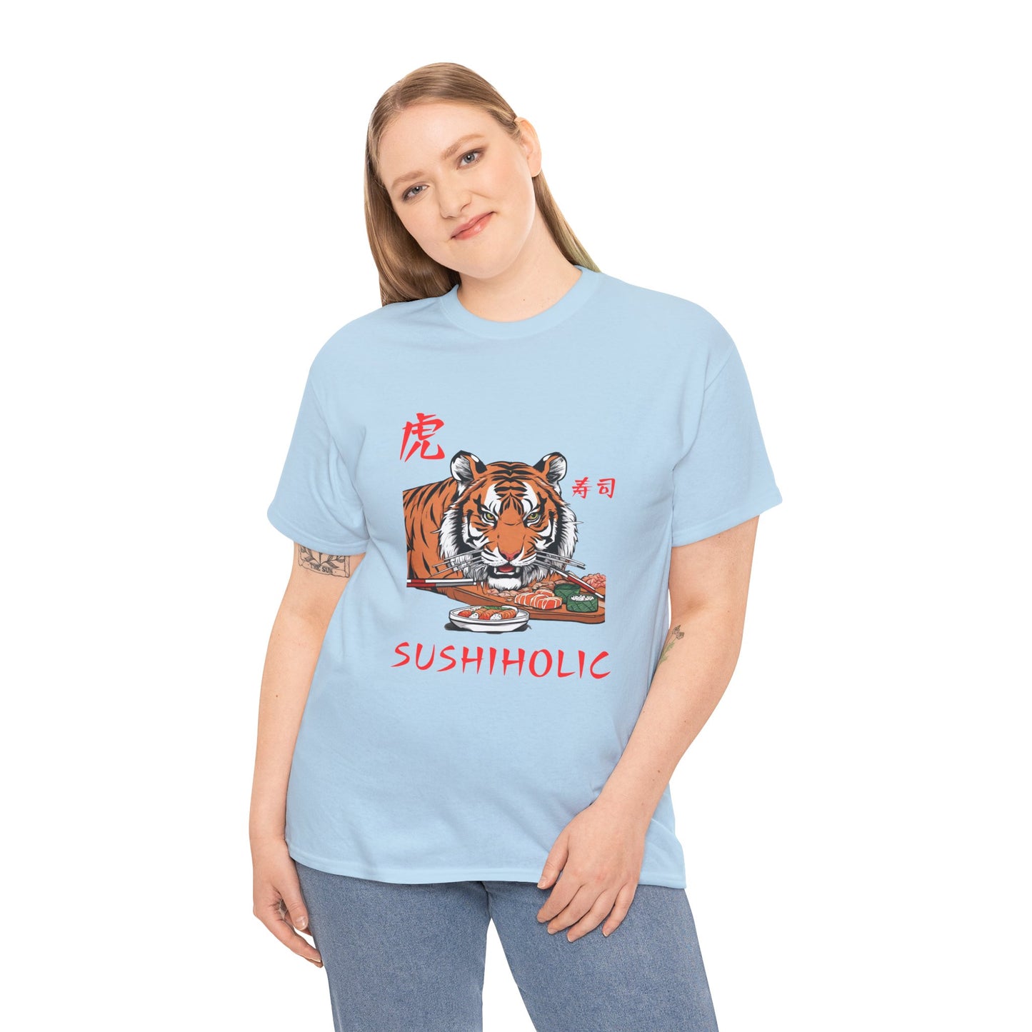 Tiger Sushi Lovers Sushiholic Graphic Tee Flashlander