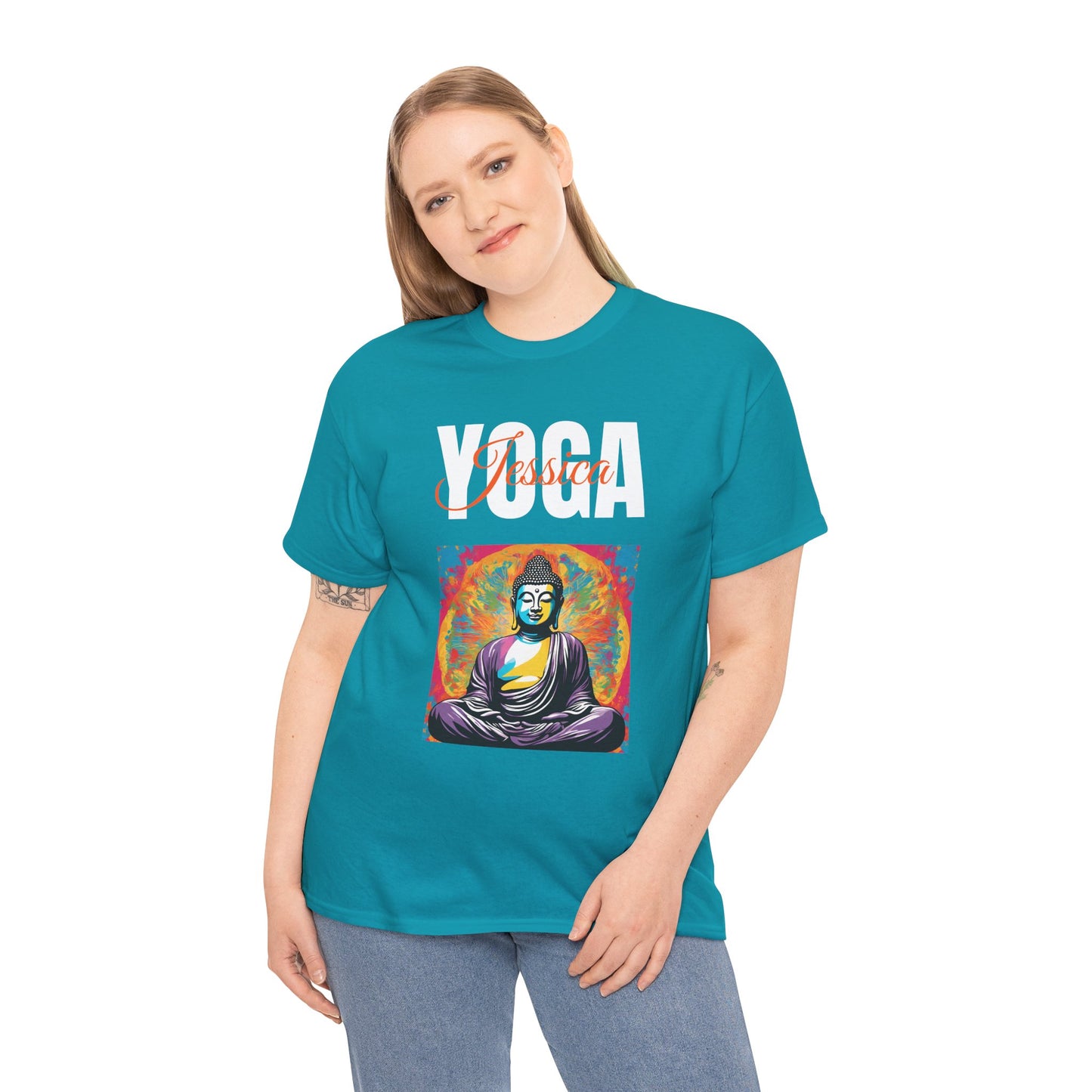 Personalized Yoga Shirt - Buddha Tee - Custom Name Flashlander Yoga Tee