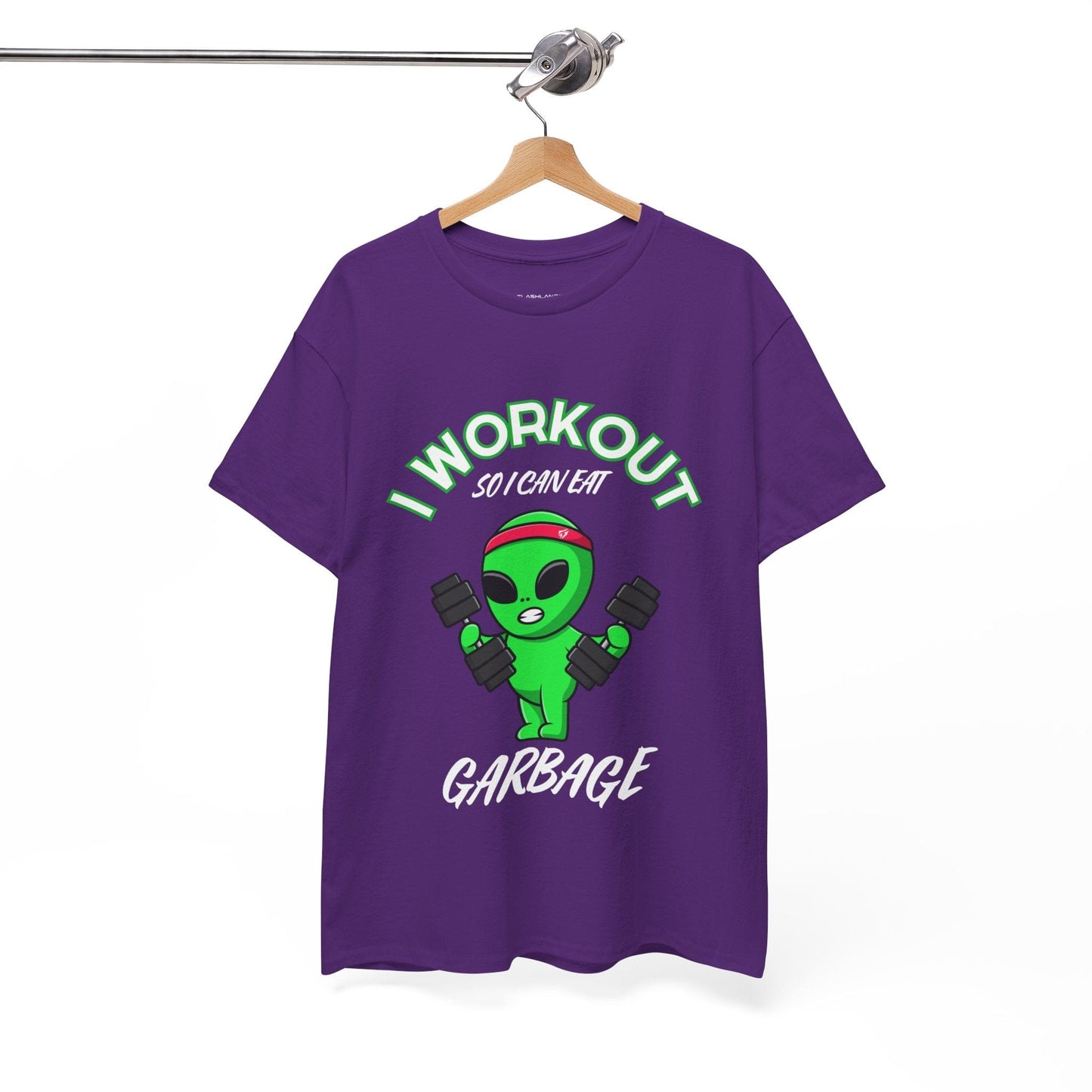 Alien I Workout So I Can Eat Garbage Graphic Tee Flashlander