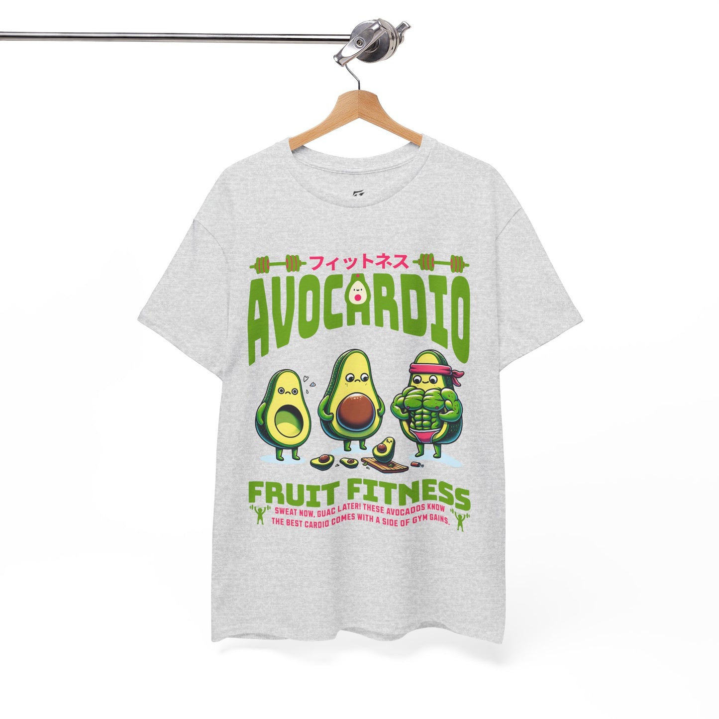 Avocardio Active Gym Shirt Avocado Fitness Graphic Tee