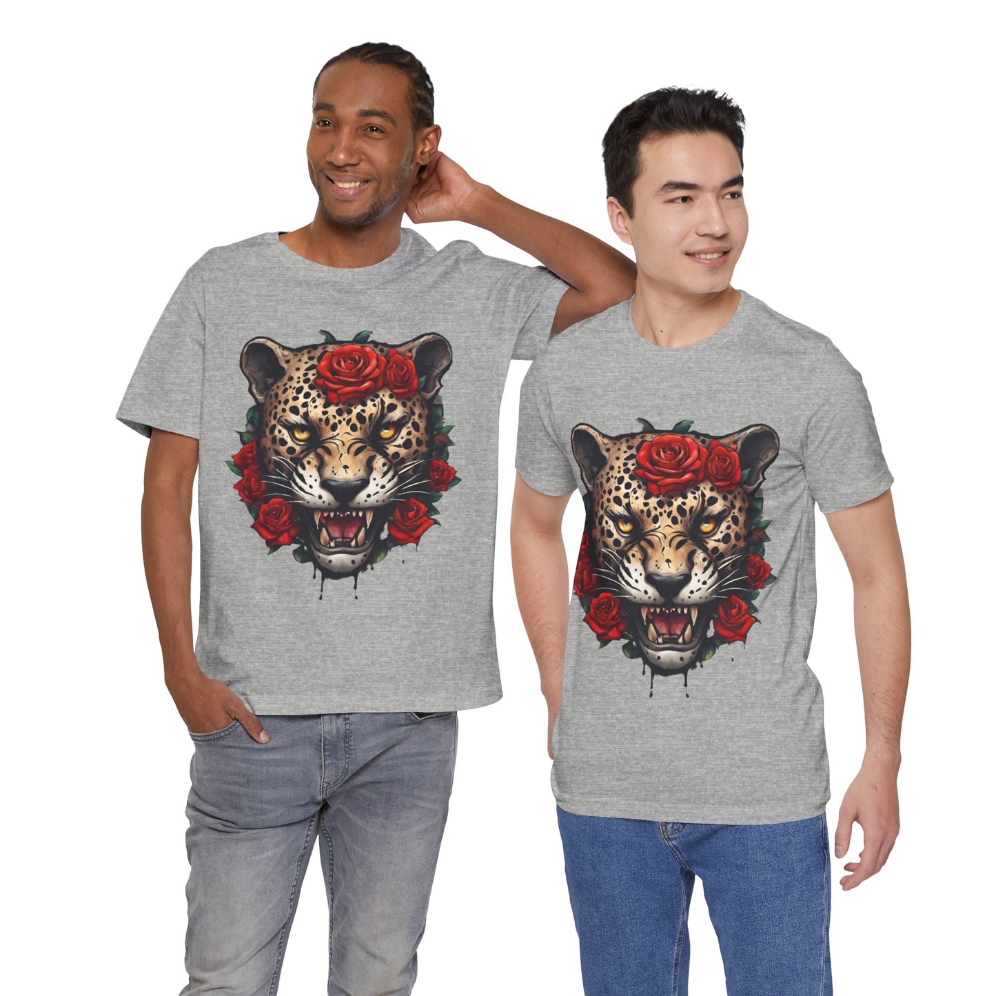 Jaguar Flames and Roses Graphic Tee Flashlander