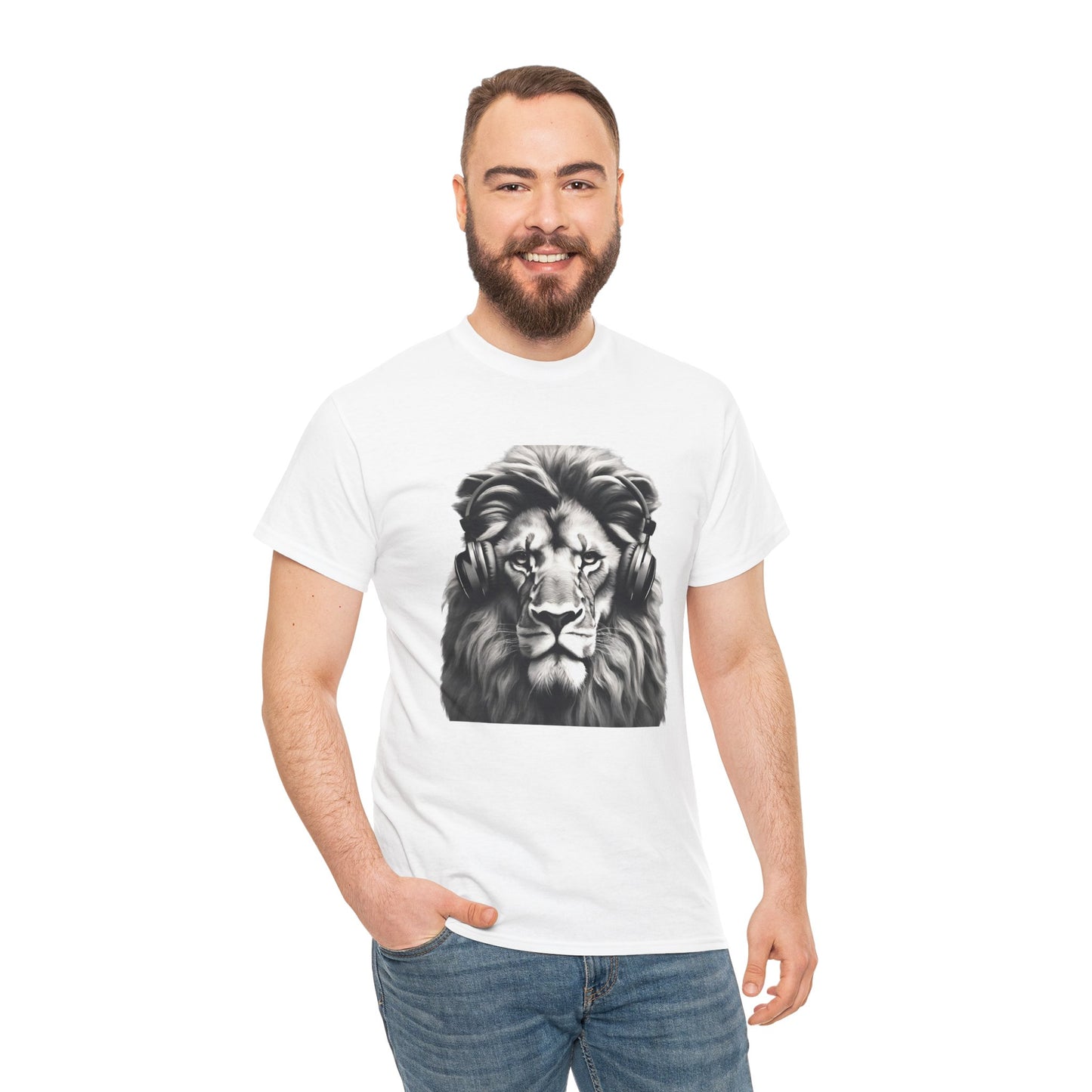 Lion Training with Headphones - Flashlander Gym Shirt