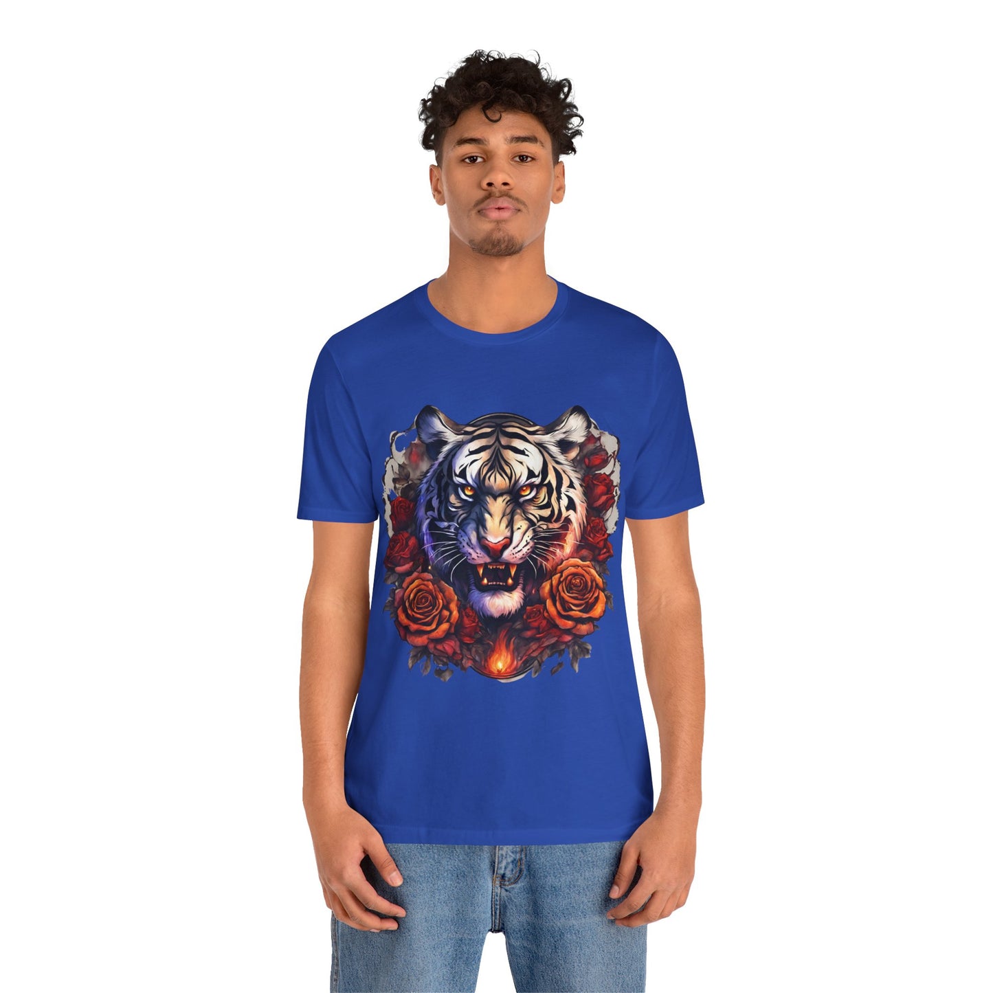 White Tiger Flames Flashlander Gym Shirt