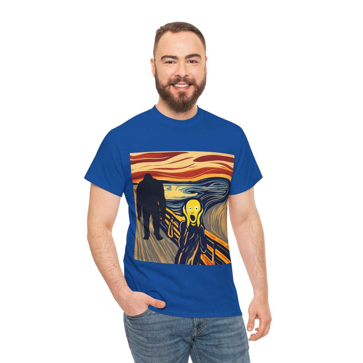 The Scream Meets Bigfoot A Startling Encounter - Flashlander Gym Shirt