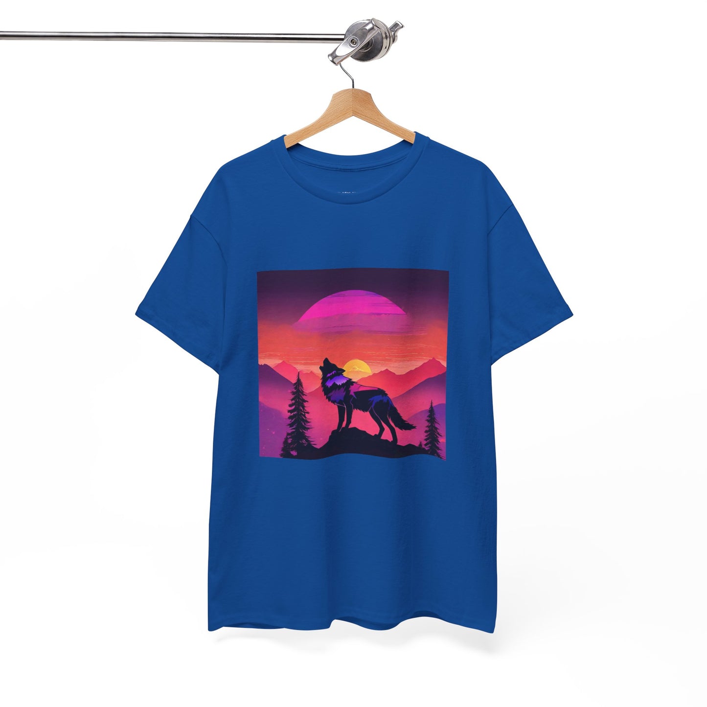 Wolf Majestic Sunset Gaphic Tee Flashlander