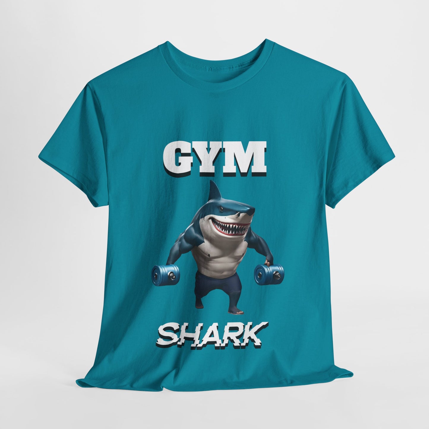 Gym Shark Performance Shirt Flashlander Cotton Unisex Charcoal Black Graphic Tee