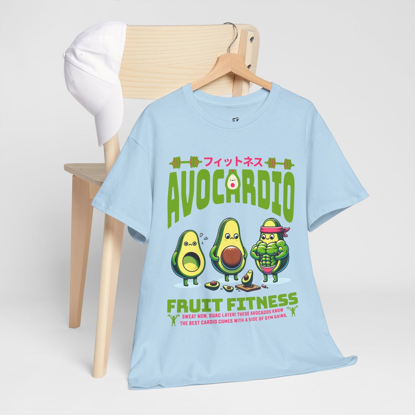 Avocardio Active Gym Shirt Avocado Fitness Graphic Tee