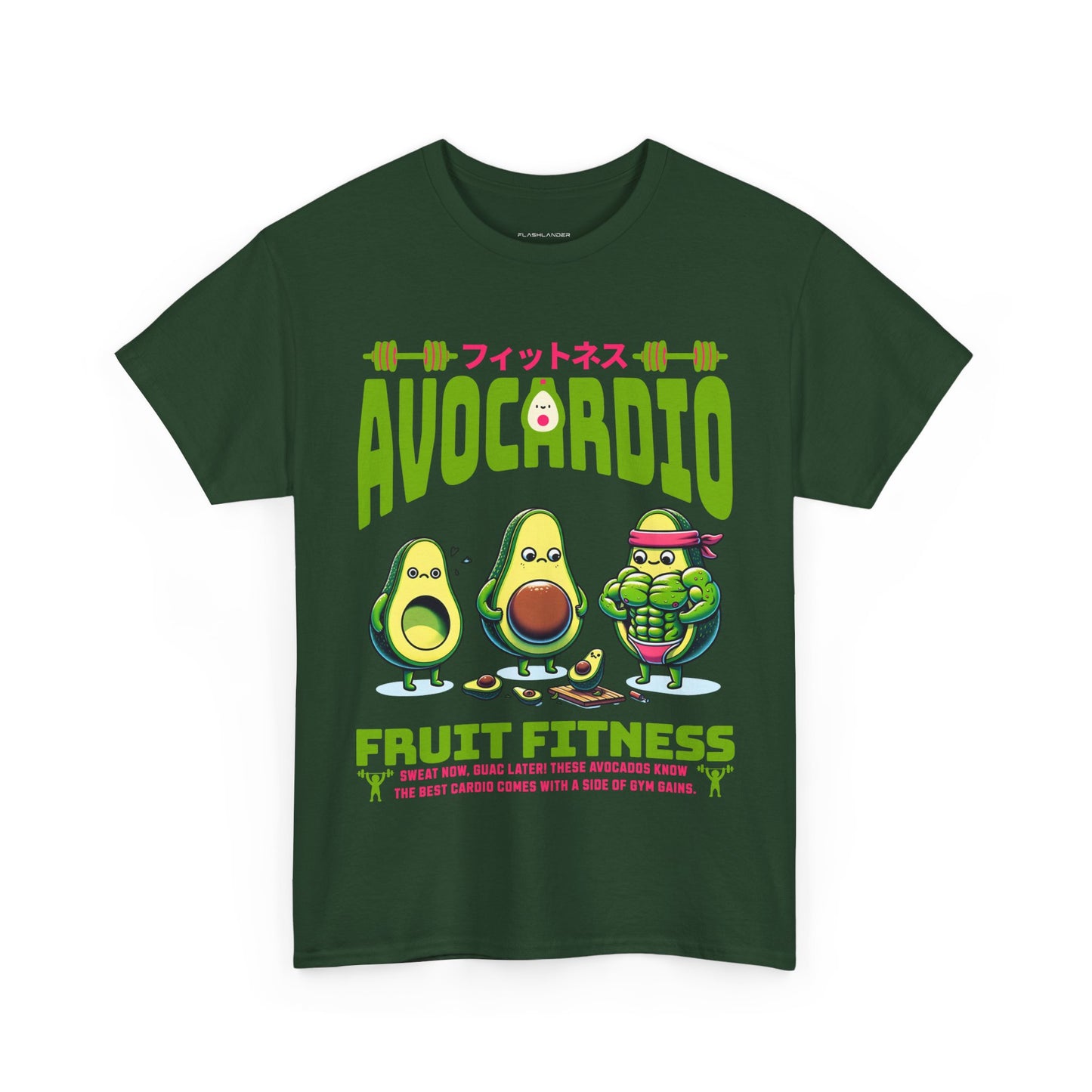 Avocardio Active Gym Shirt Avocado Fitness Graphic Tee