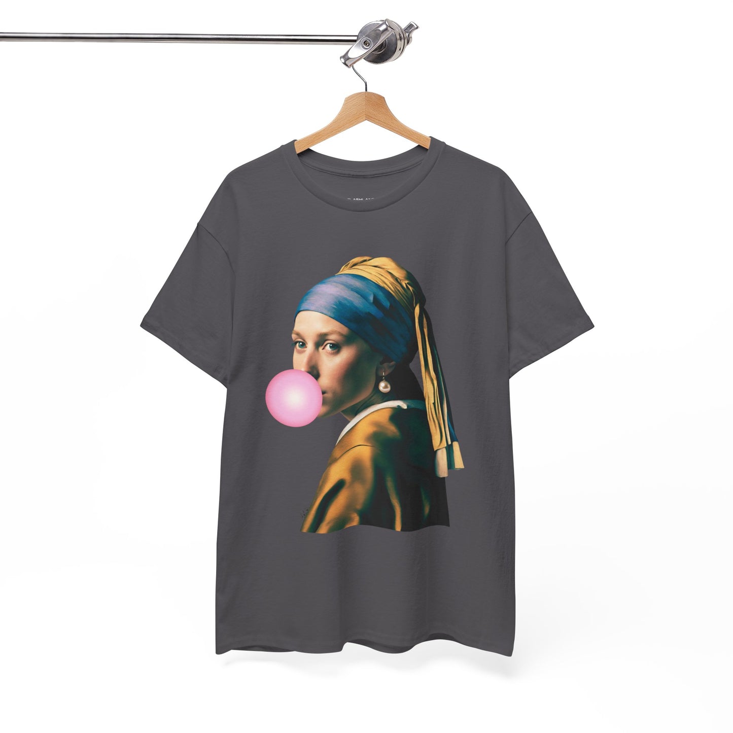 Bubble Gum Girl with a Pearl Earring Johannes Vermeer - Flashlander Gym Shirt