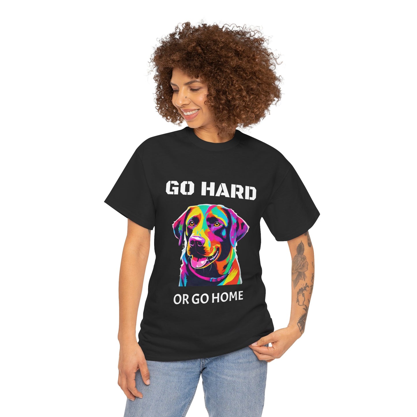 Labrador Retriever Dog Pop Art  - Go Hard Or Go Home Flashlander Gym Shirt