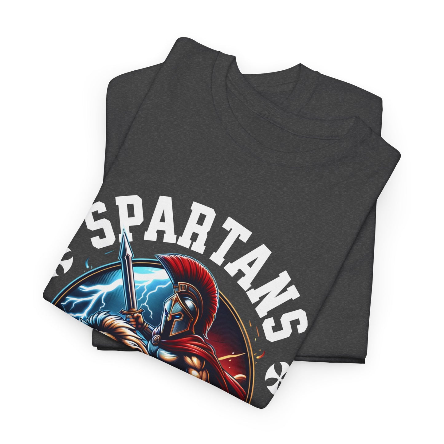 Spartans Gym Fighter Shirt Flashlander Performance T-Shirt Cotton Unisex Charcoal Black Graphic Tee