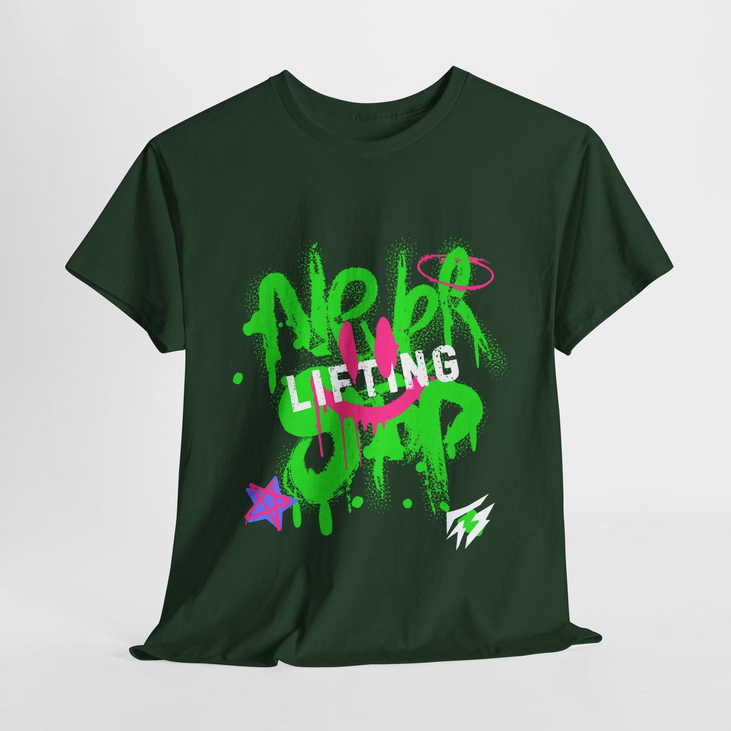 T-shirt de sport Graffiti Flashlander - Never Stop Lifting Gris