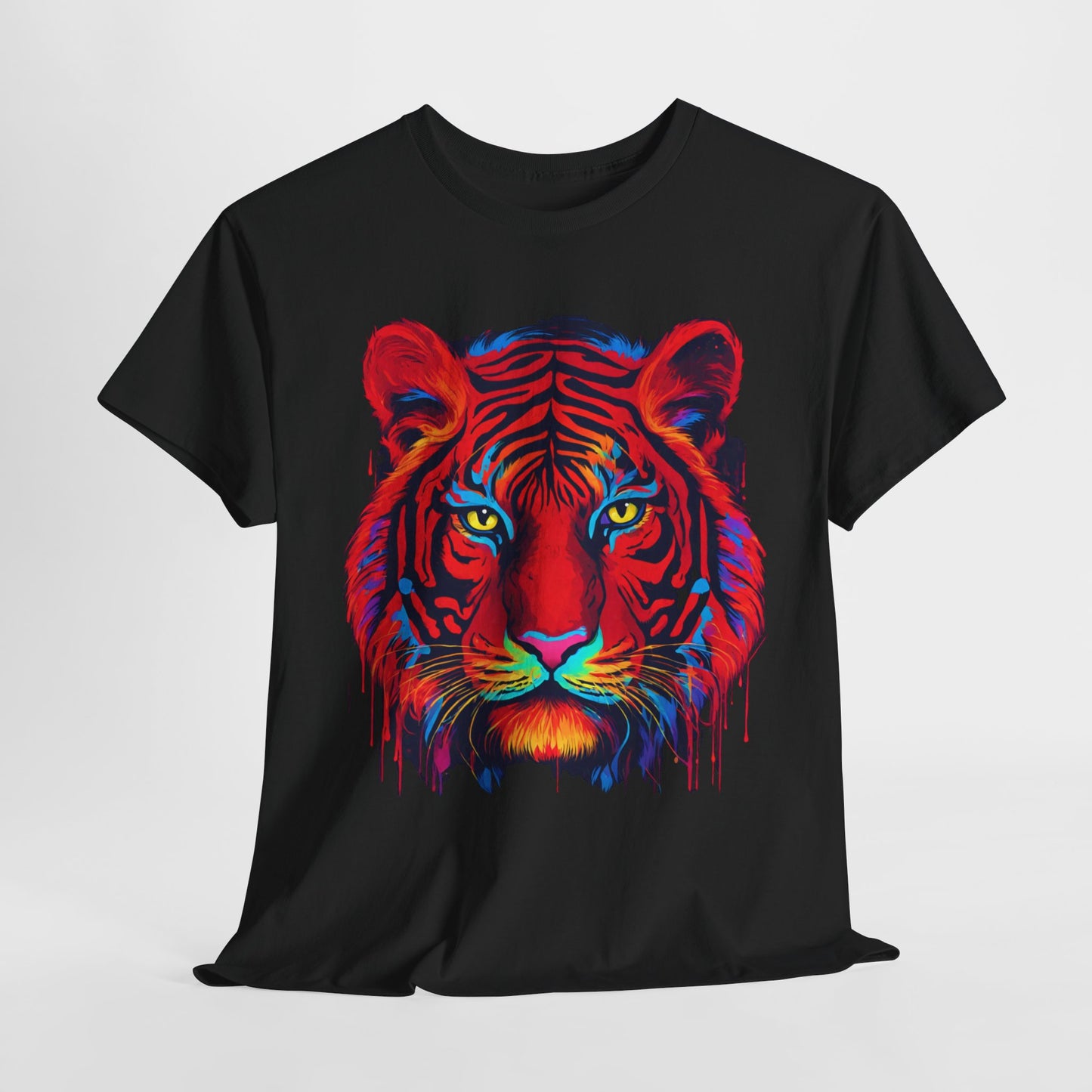 Majestuosa camiseta de Flashlander con diseño pop art de tigre rojo