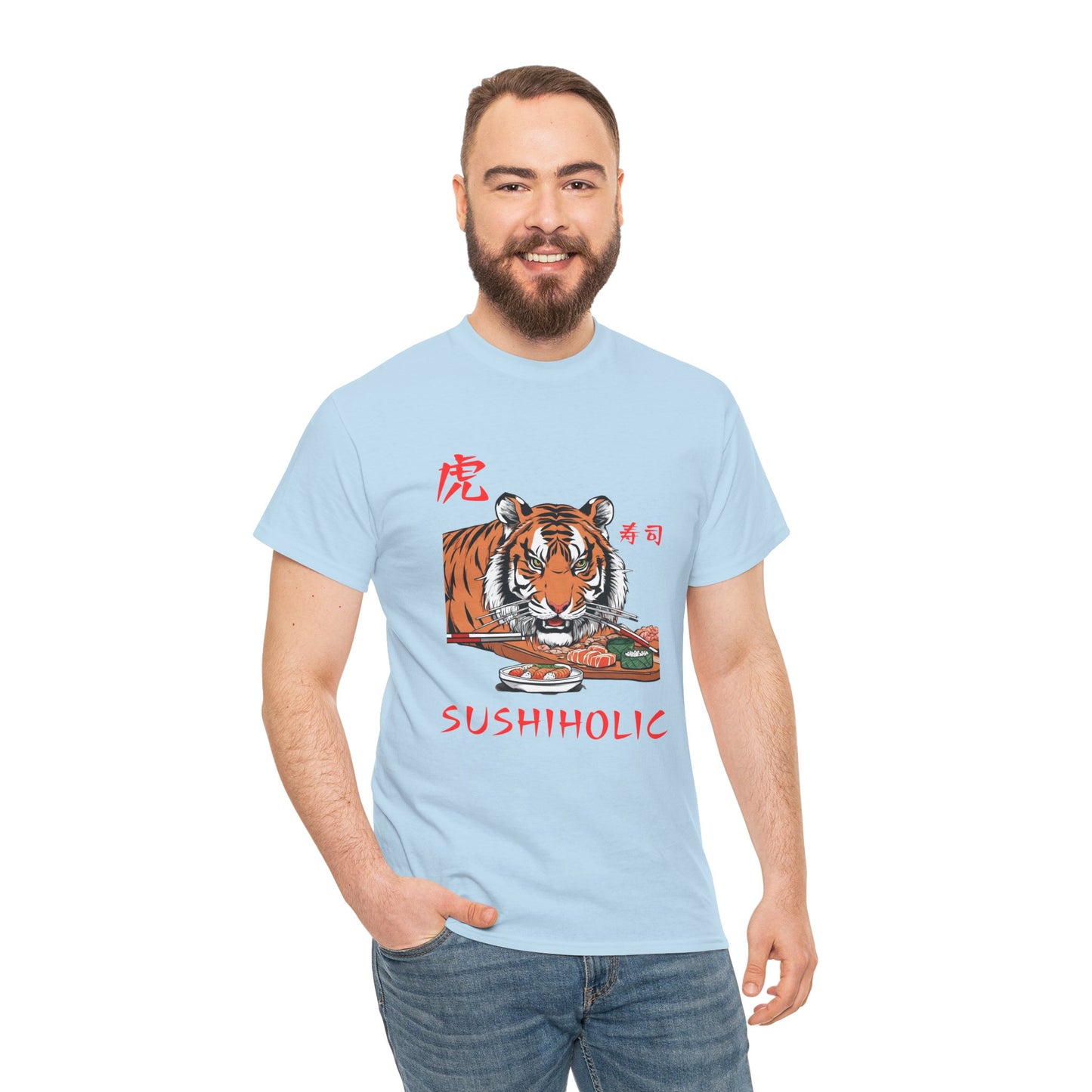 Tiger Sushi Lovers Sushiholic Graphic Tee Flashlander