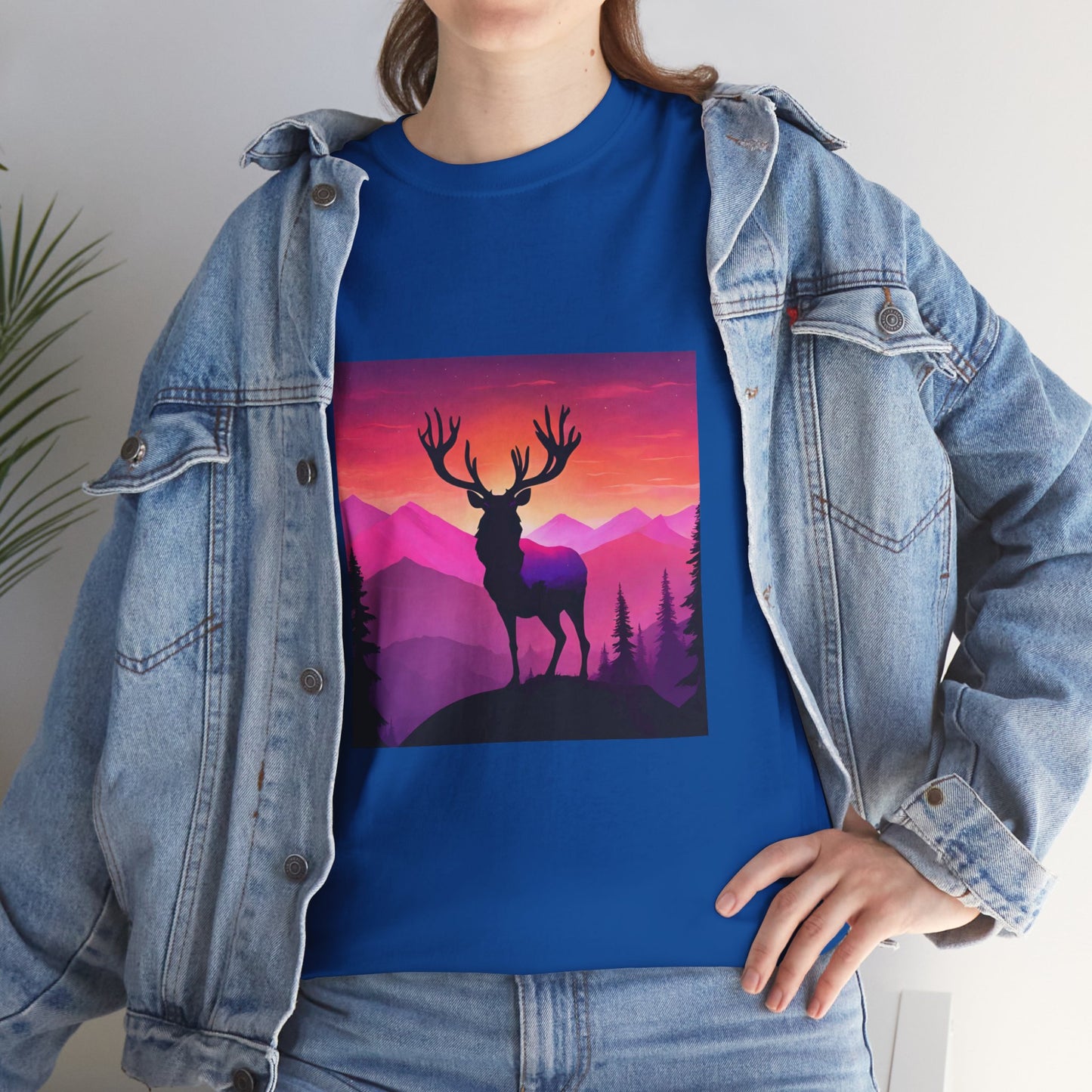 Deer Majestic Sunset Flashlander Gym Shirt