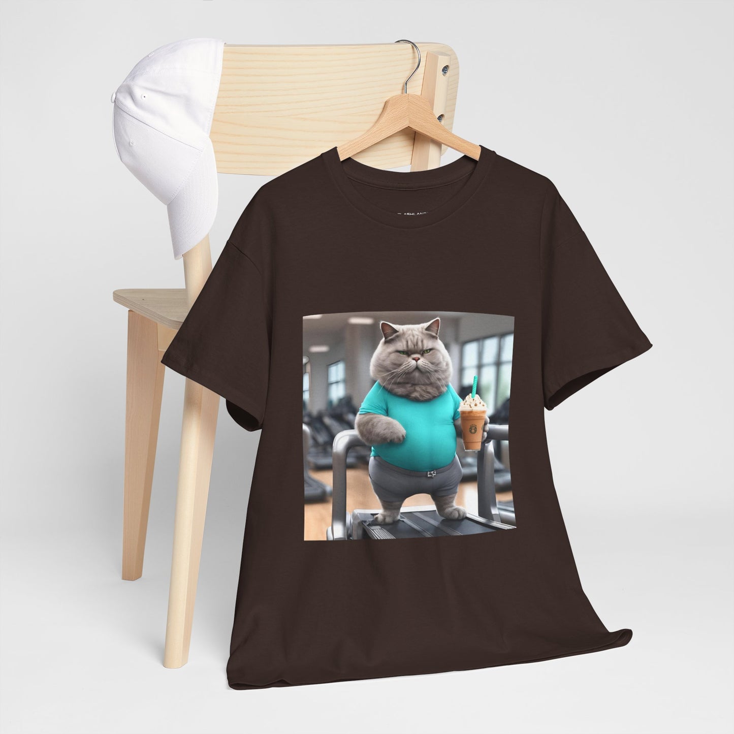 Funny Fat Cat On The Treadmill - Flashlander Gym Shirt