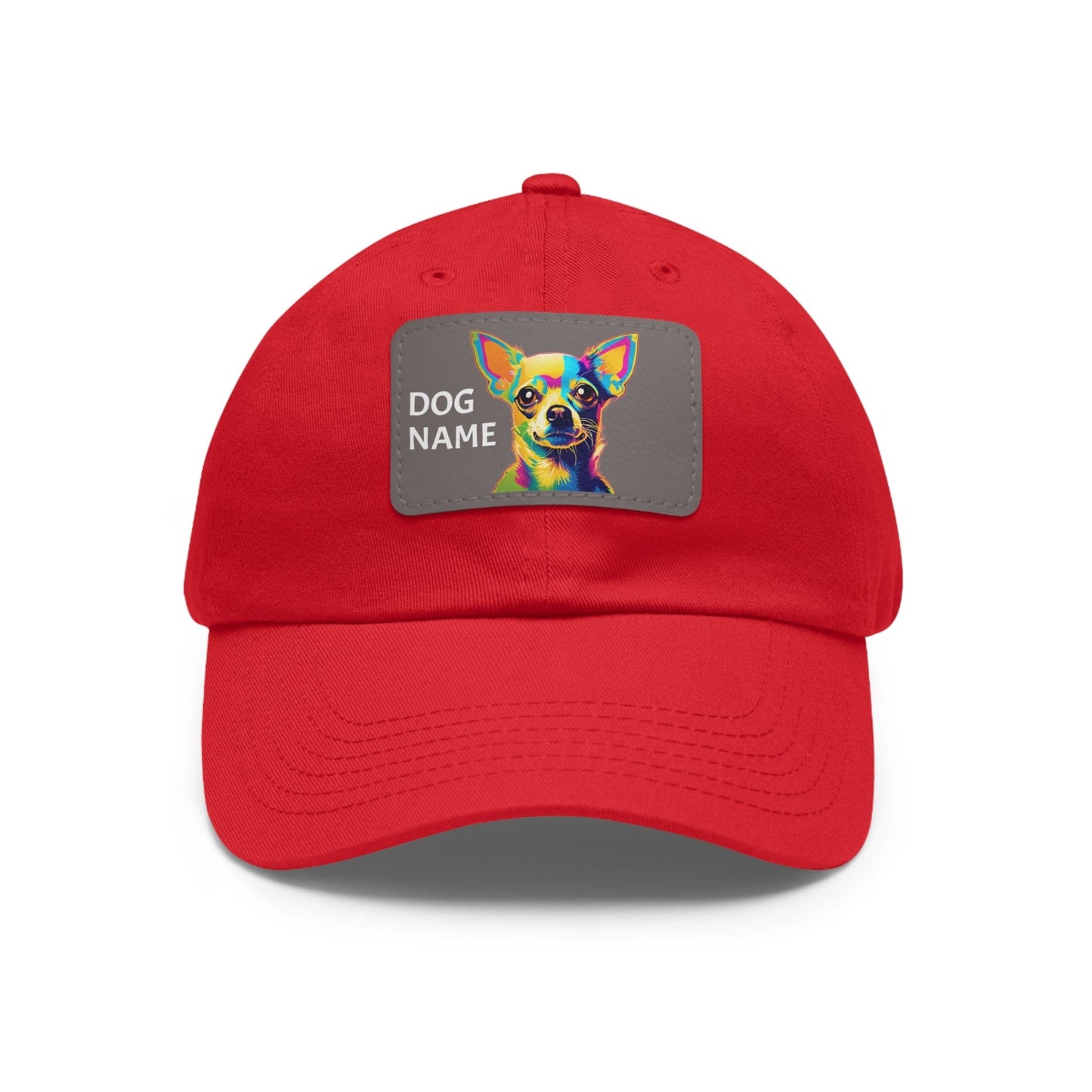 Chihuahua Dog Hat Sportswear Cap Chihuahua Cap Chihuahua Hat Chihuahua Dog Cap Pop Art Hat Dad Hat with Patch (Rectangle) Baseball Cap Custom Hat Flashlander