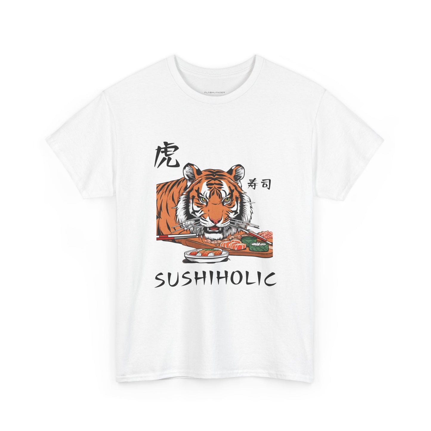 Tiger Sushi Lovers Sushiholic Graphic Tee Flashlander