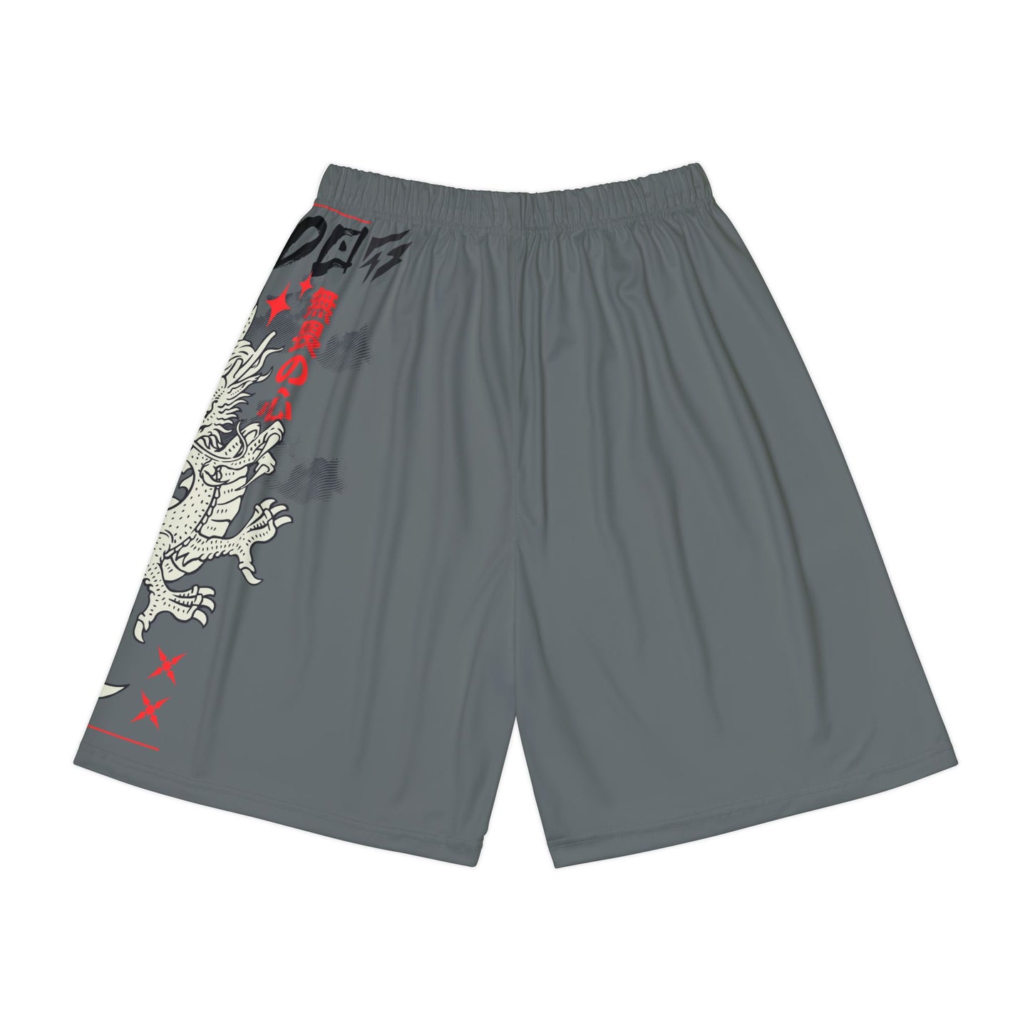 Japanese Dragon Bushido - Flashlander Performance Men’s Gym Shorts Dark Grey