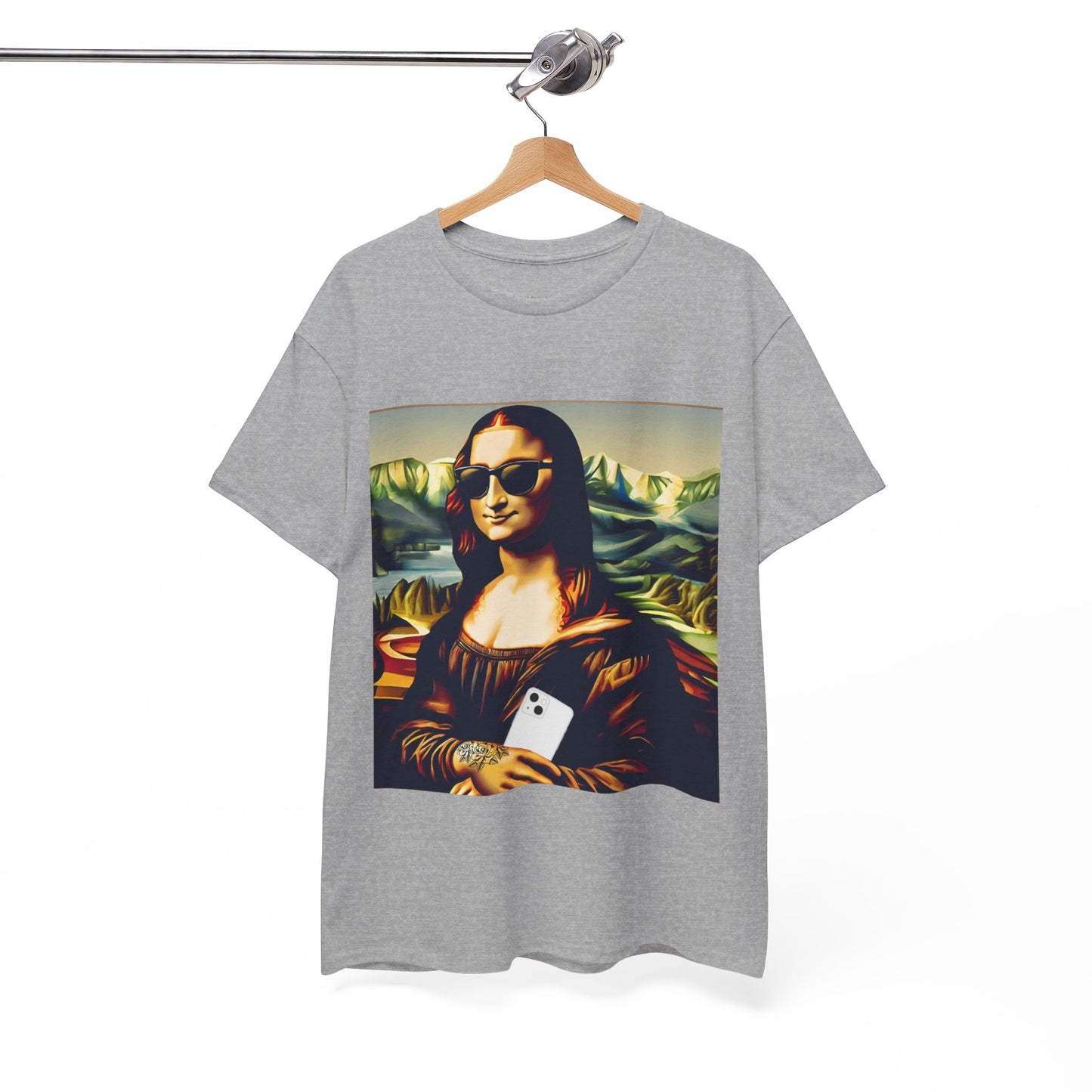 Funny modern Mona Lisa - Flashlander Gym Shirt