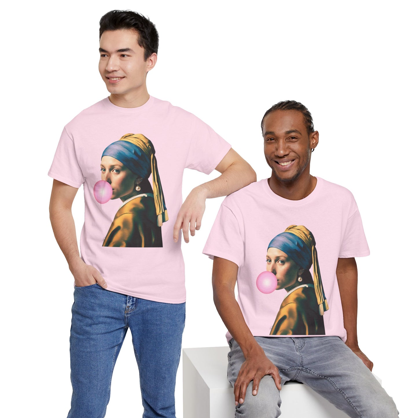 Bubble Gum Girl with a Pearl Earring Johannes Vermeer - Flashlander Gym Shirt