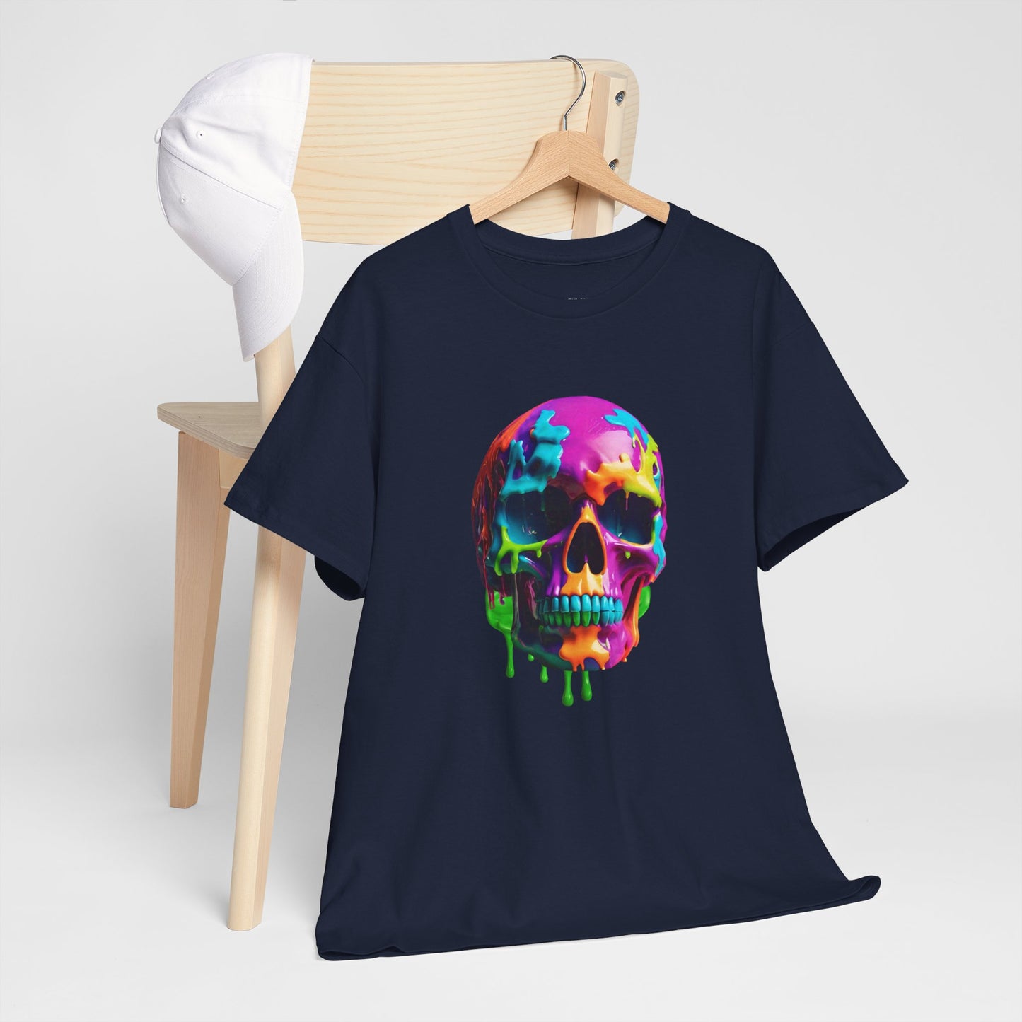 Camiseta con calavera de fusión de neón Flashlander