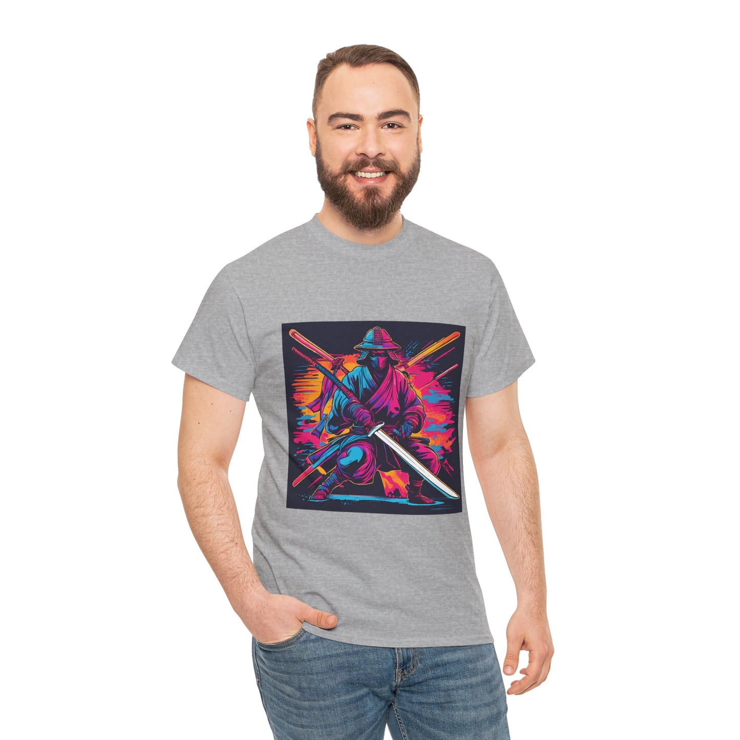 Samurai Warrior Sunset - Flashlander Gym Shirt