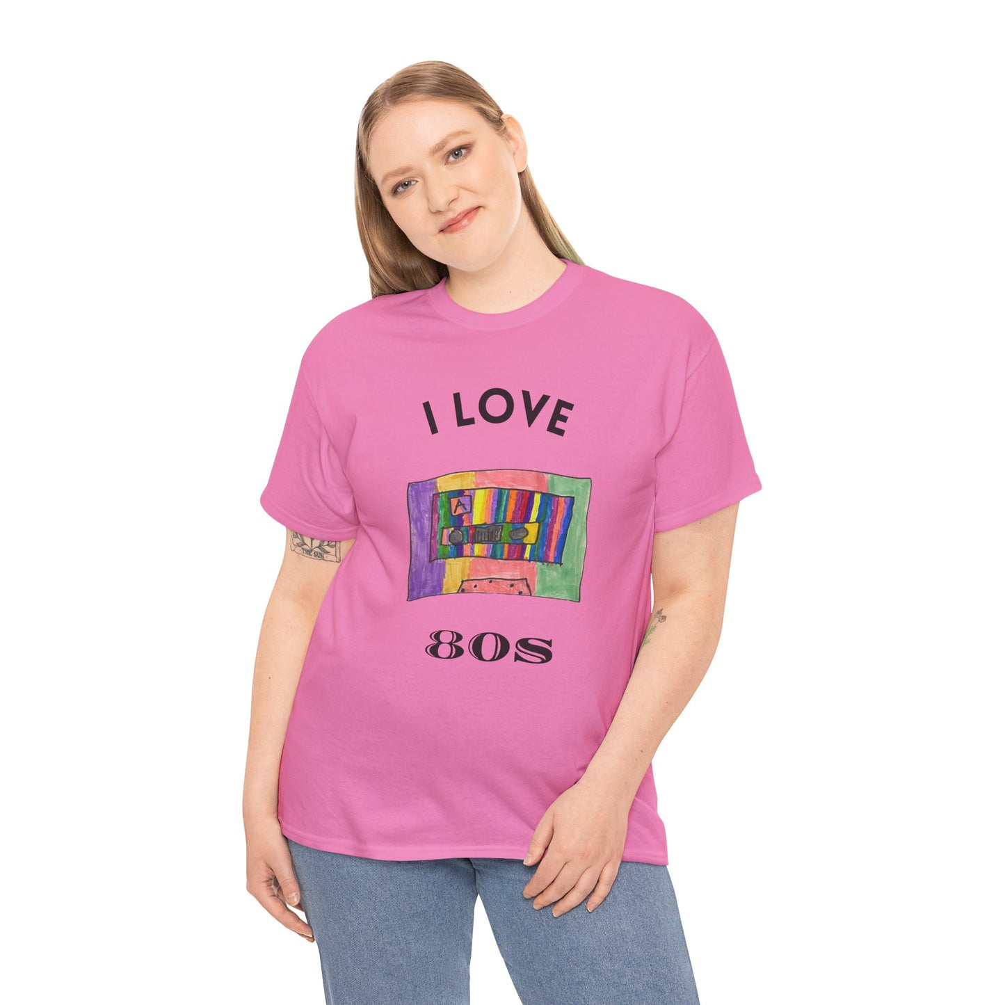 Retro Vibes Art Pop Cassette Tape I Love 80's - Flashlander Gym Shirt