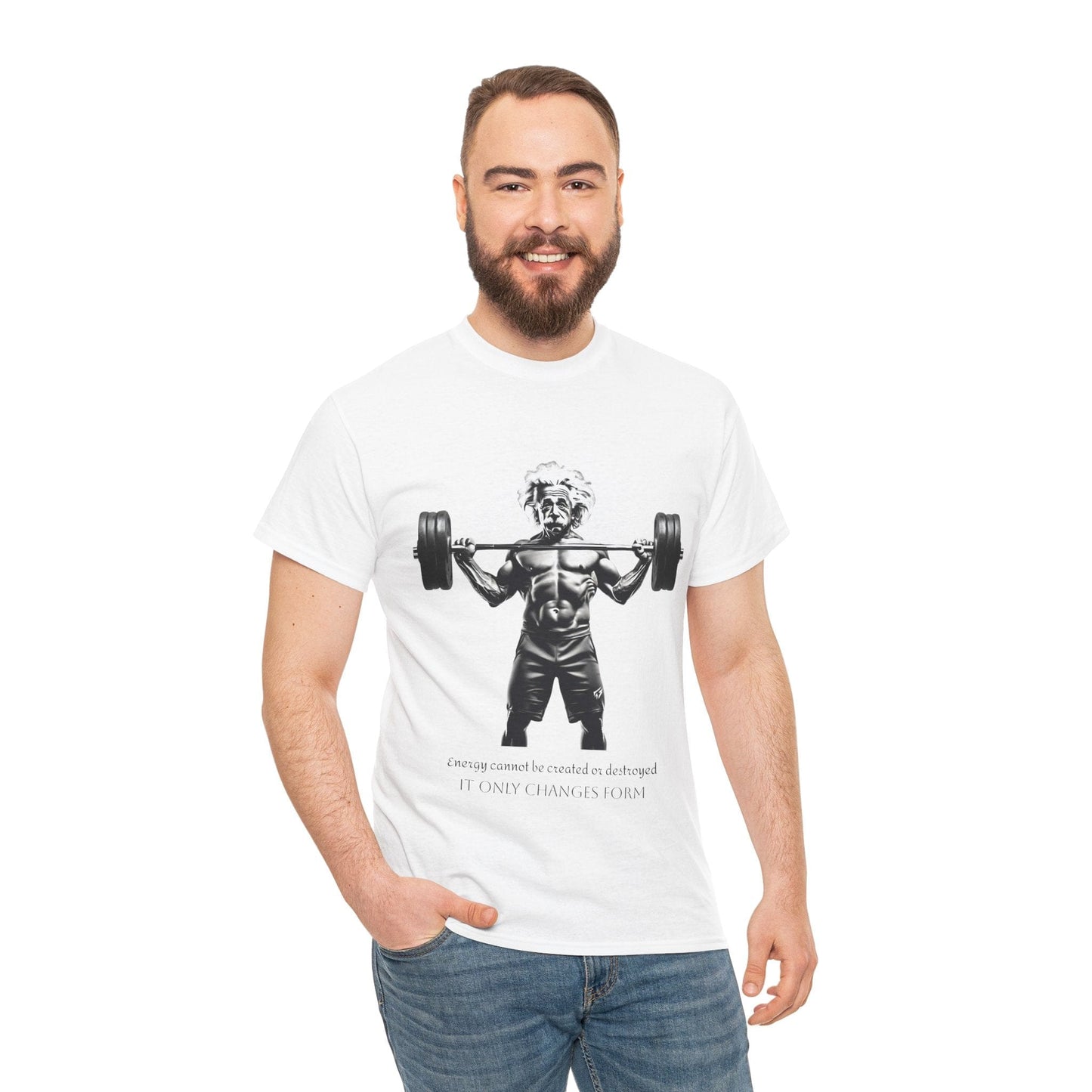 Camiseta de culturista Albert Einstein: la energía de Flashlander no se puede crear ni destruir, solo cambia de forma. Camiseta gráfica con cita