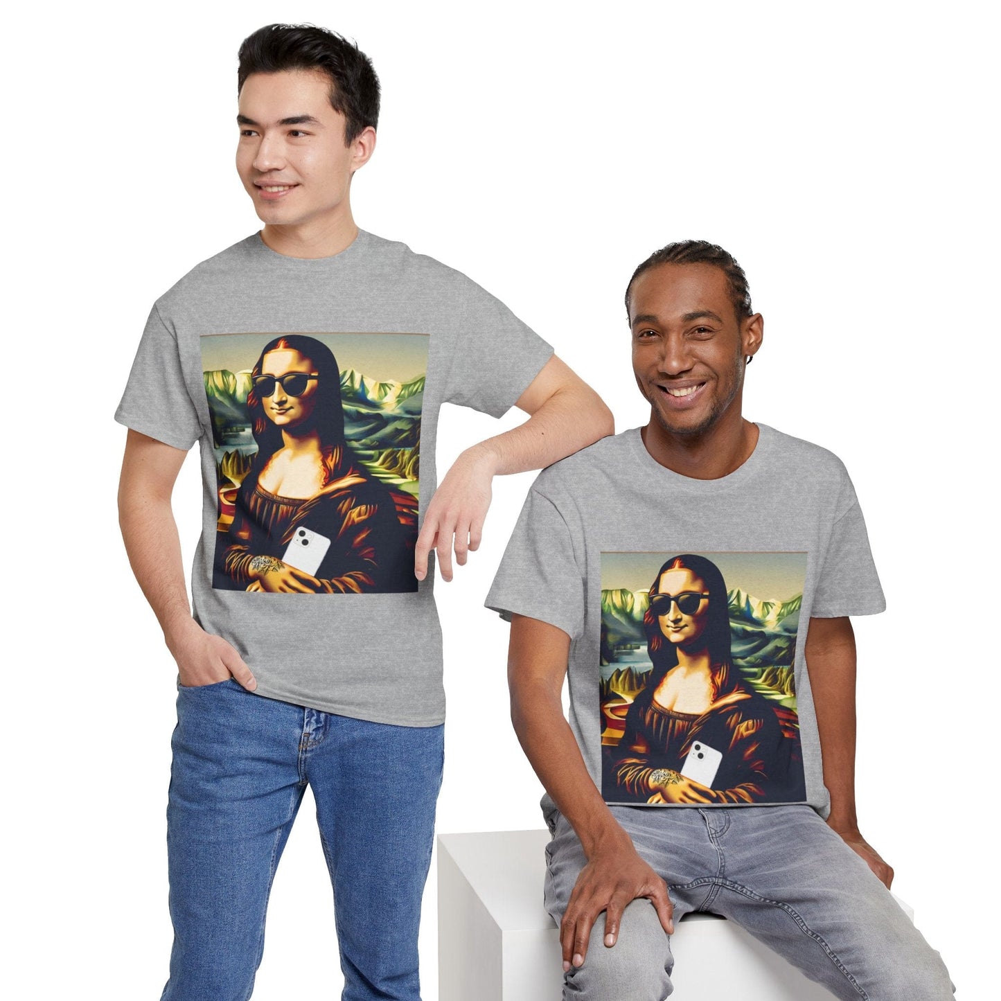 Funny modern Mona Lisa - Flashlander Gym Shirt