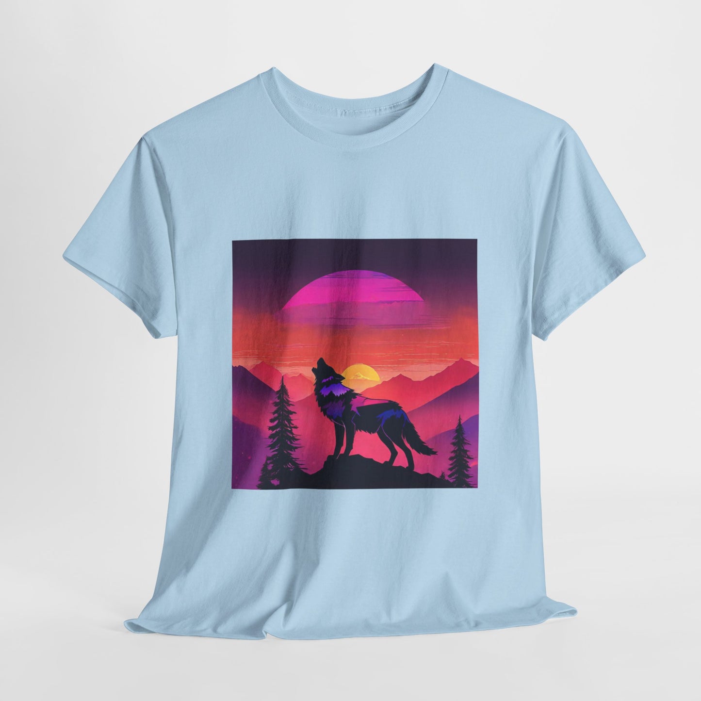 Wolf Majestic Sunset Gaphic Tee Flashlander