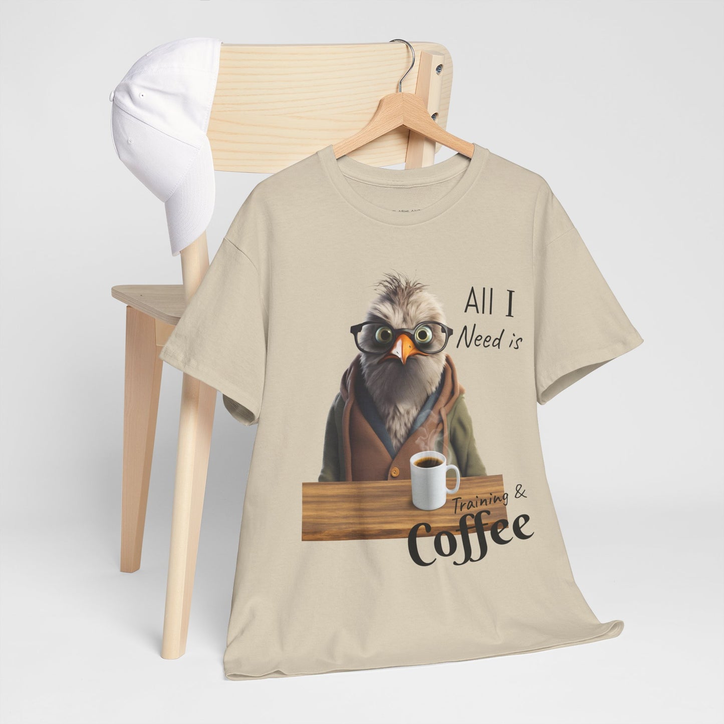 Tout ce dont j'ai besoin, c'est d'une formation et d'un café - T-shirt drôle d'oiseau - Flashlander Gym Shirt