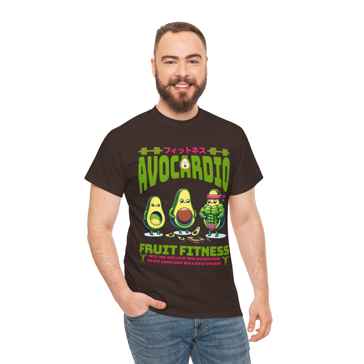 Avocardio Active Gym Shirt Avocado Fitness Graphic Tee